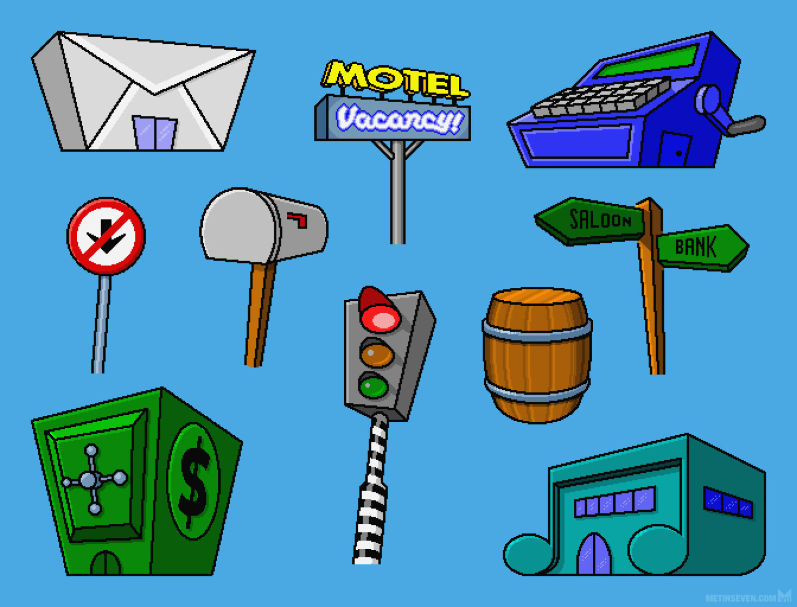 Pixel graphics for cartoon-style games