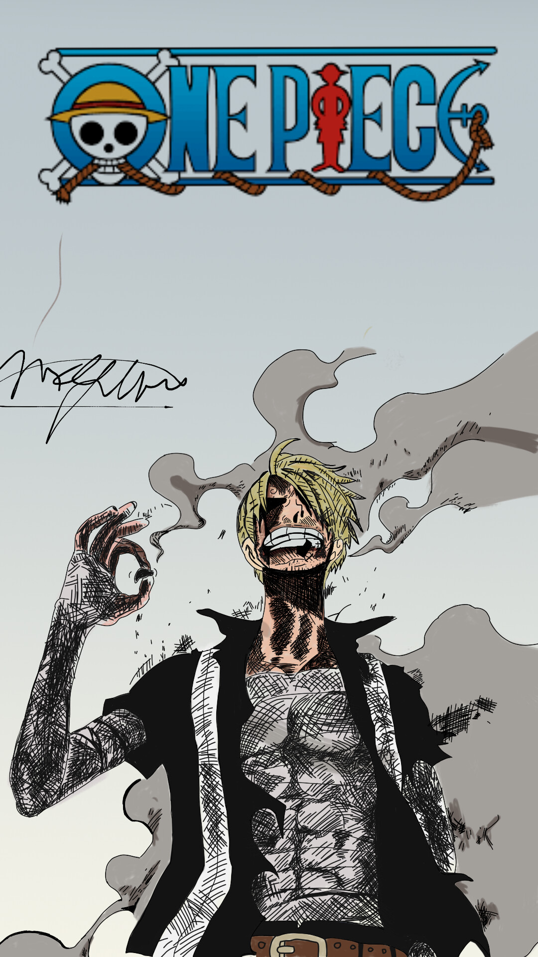 ArtStation - Vinsmoke Sanji, Colored Manga Drawing