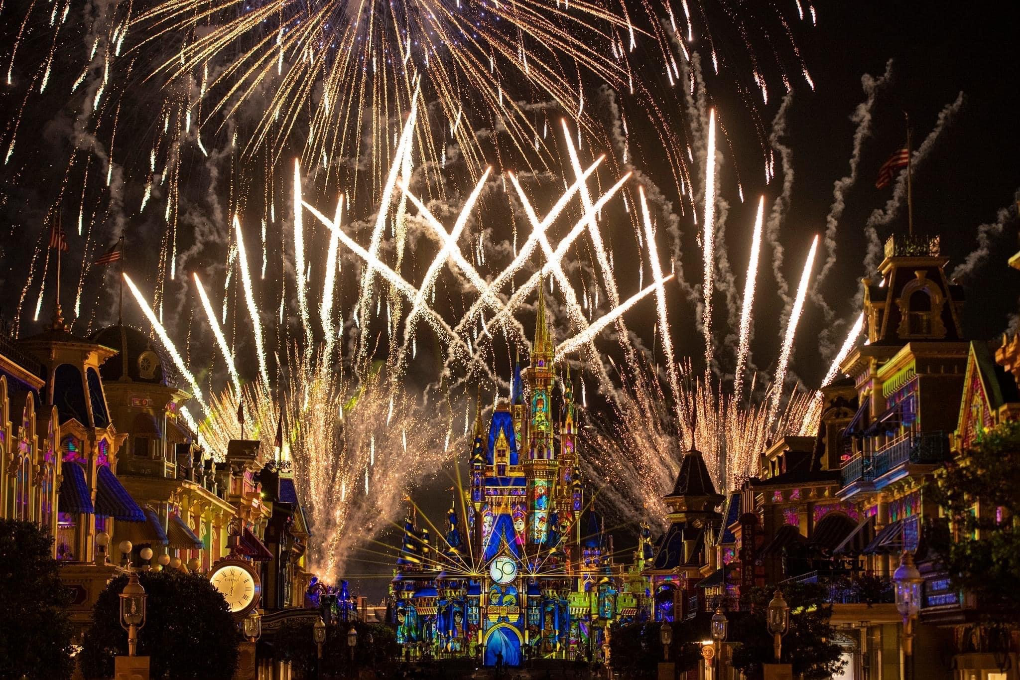 The Stained Glass moment looking down Main Street including the castle