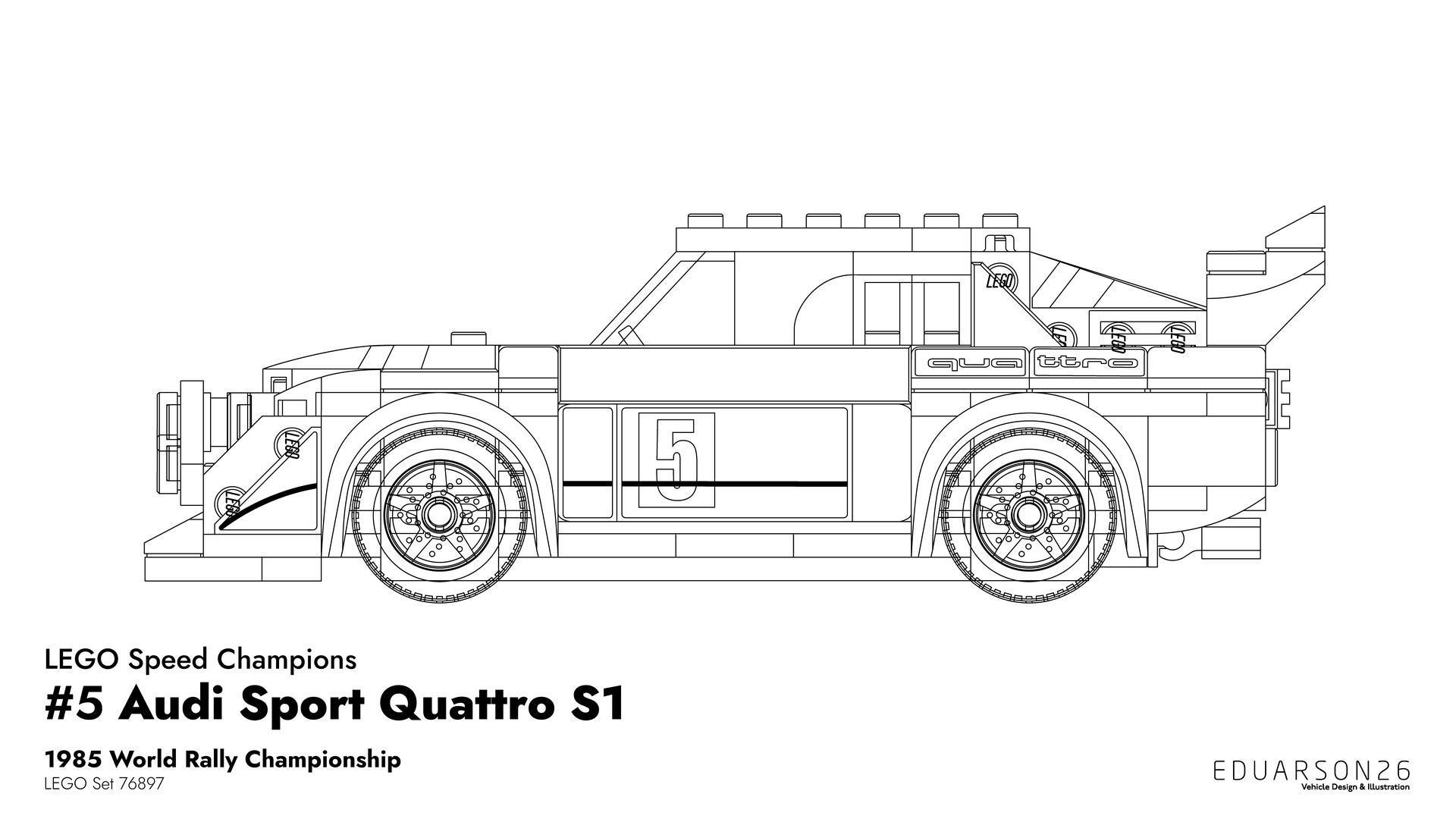 ArtStation Lego Speed Champions Audi Sport Quattro S1