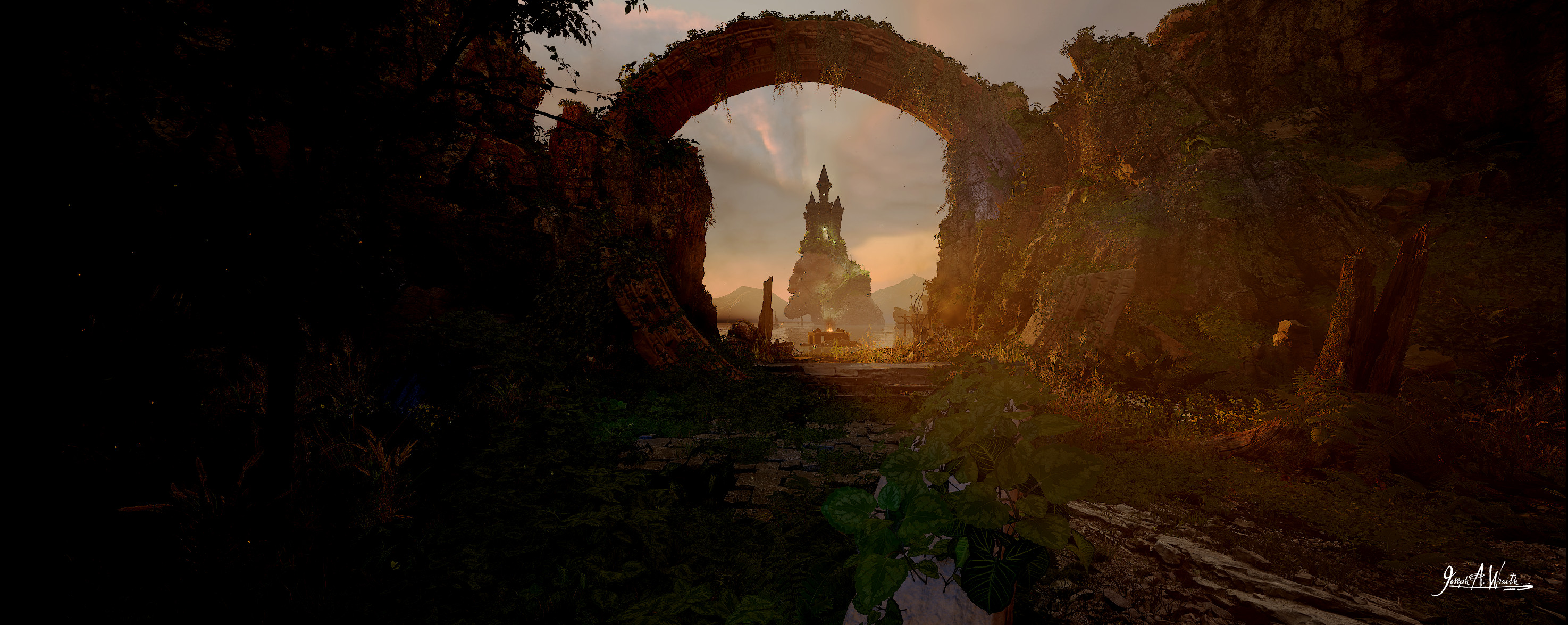 Welcome to Castle-head Bay - Cinematic Screenshot from Unreal.