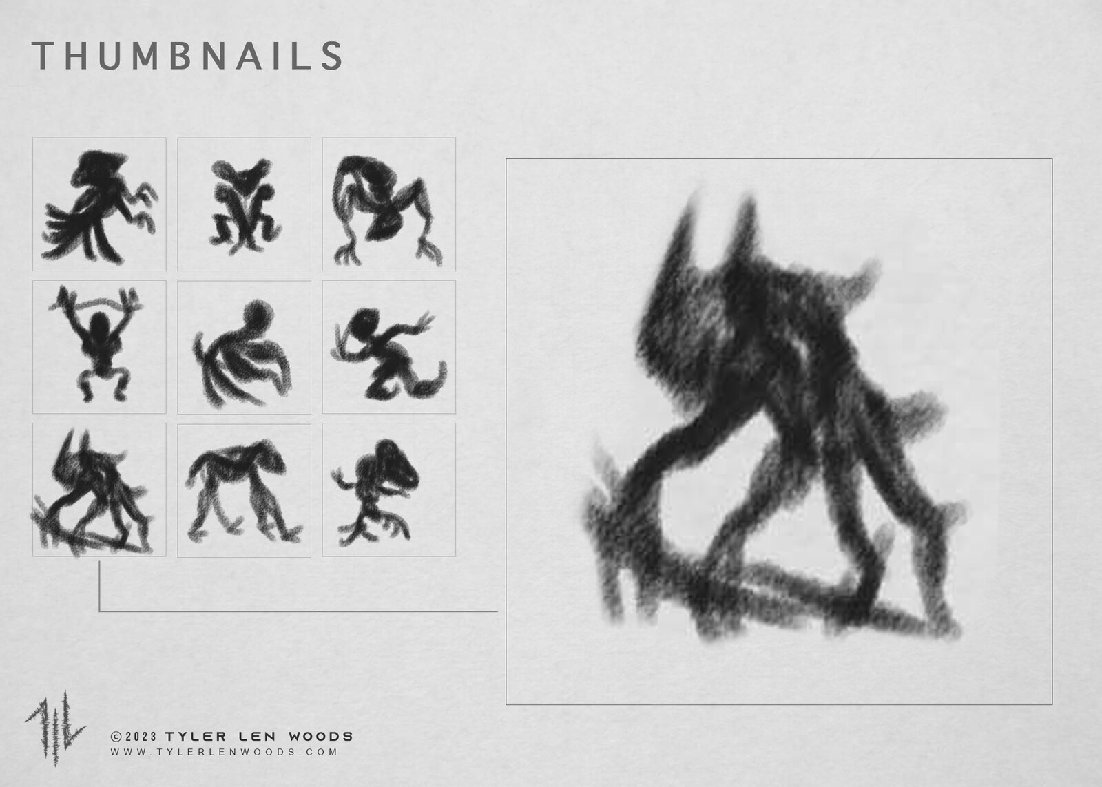 Quick thumbnail sketches (round one)