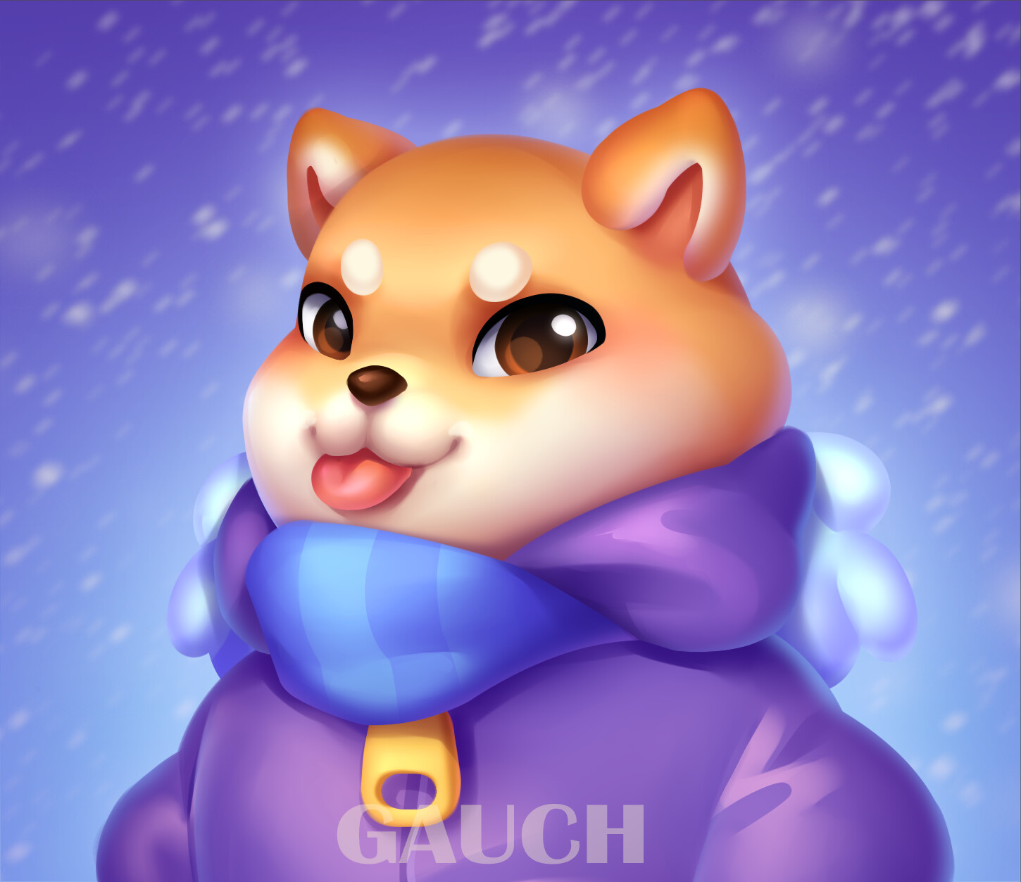 ArtStation - casual winter doge!