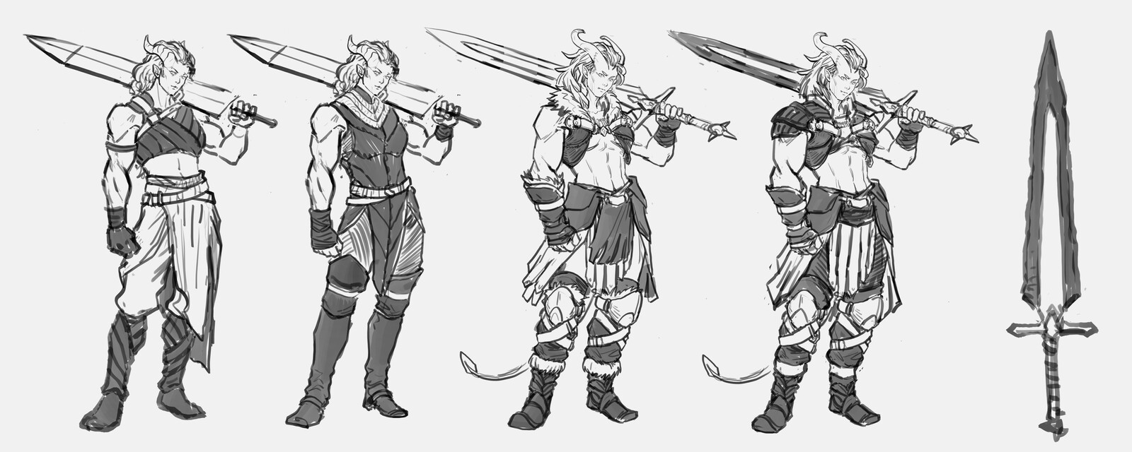Korva clothing sketch.