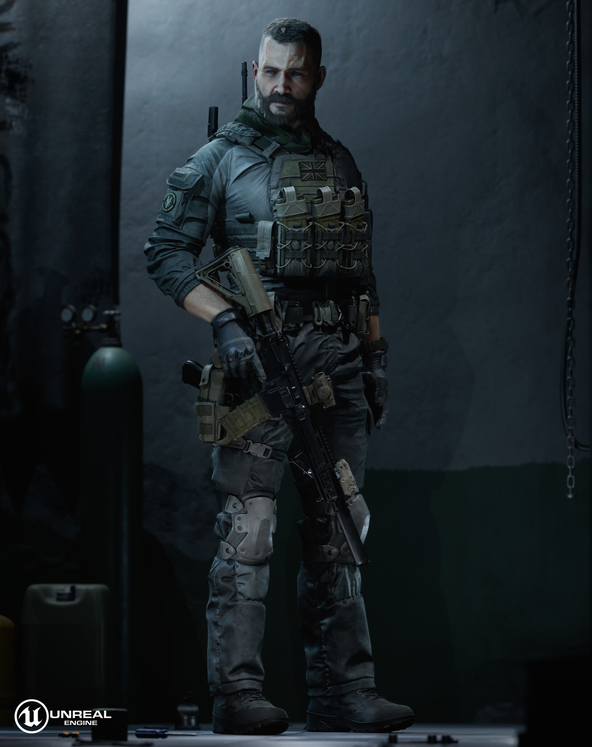 ArtStation - Captain. John Price (Call Of Duty MW2), image size:1920x2419