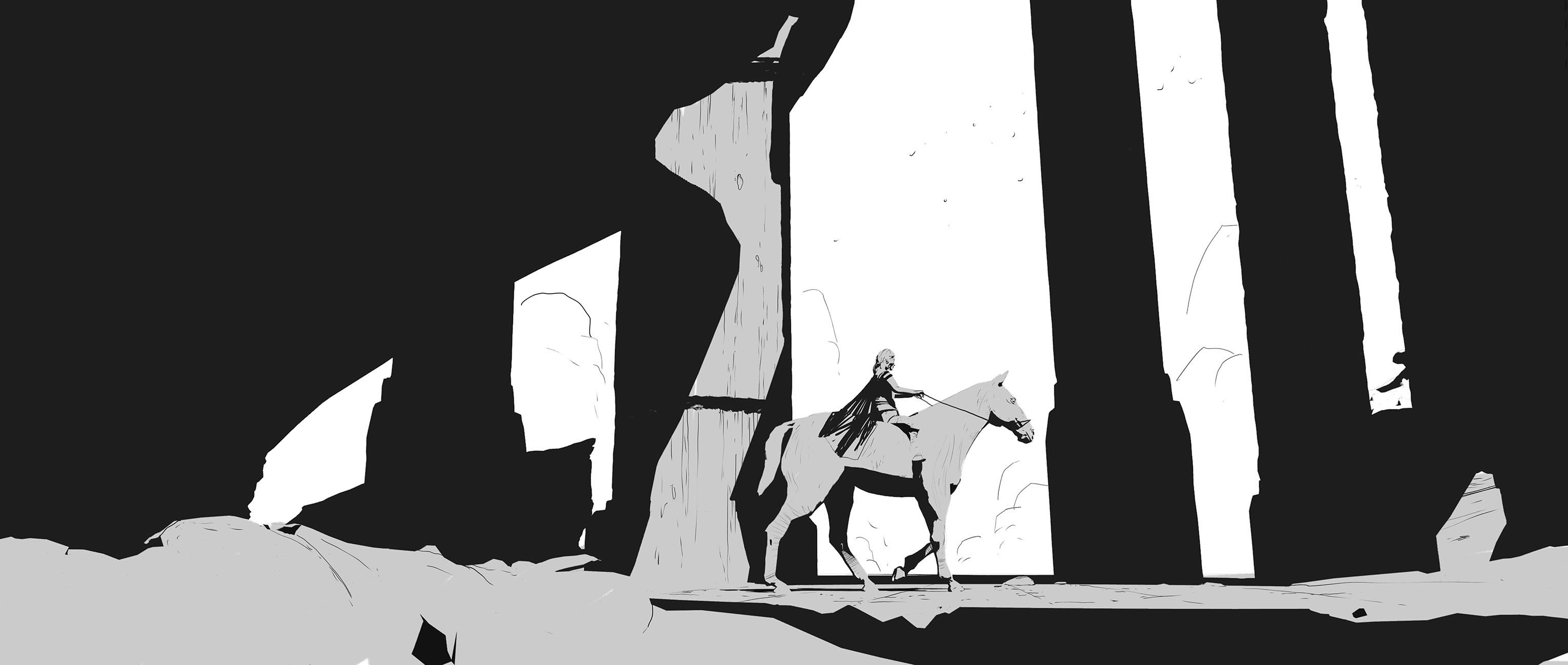 Back and white sketch