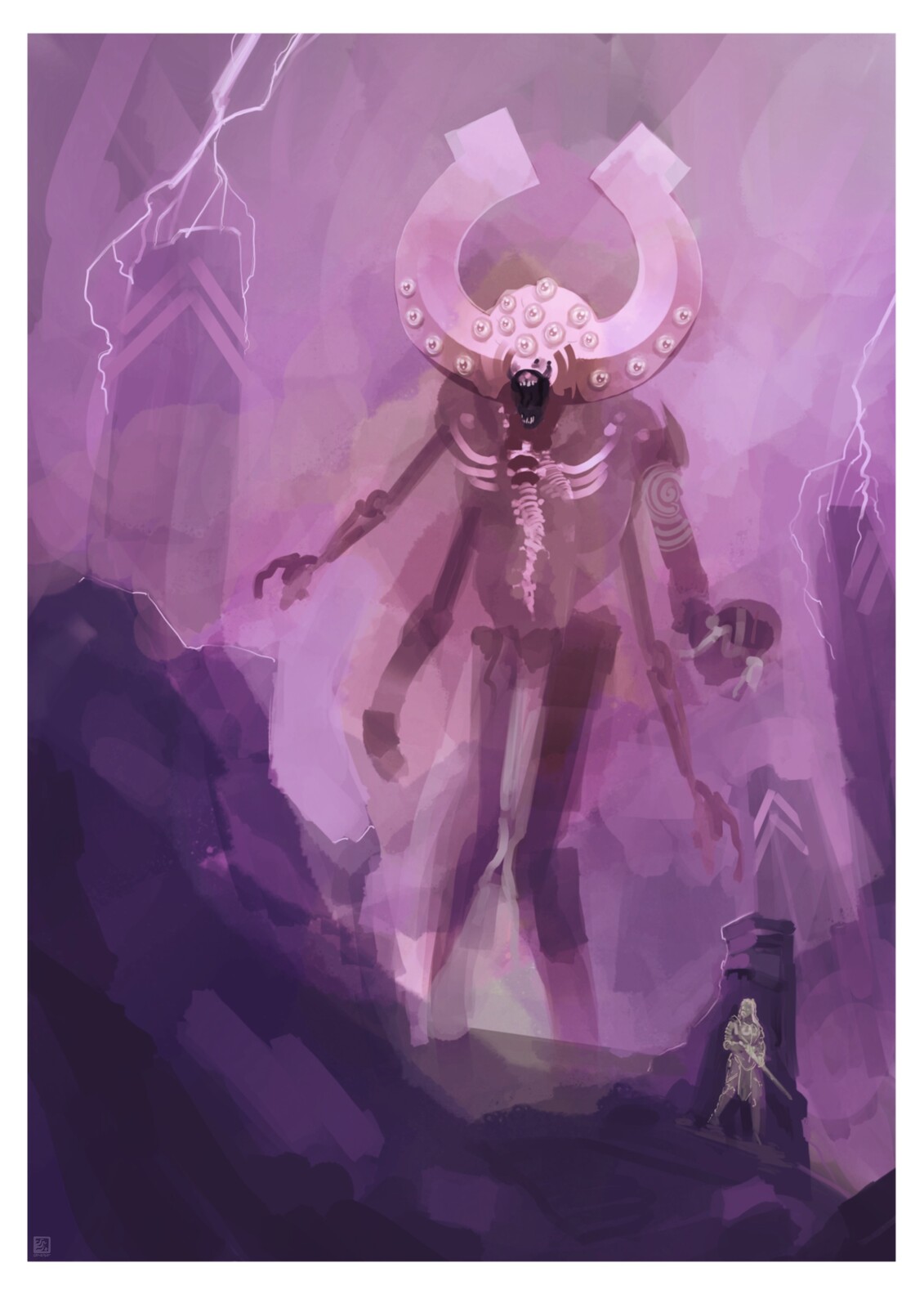 Storm Wight, giants that roam The Vorn during the lightning storms, bringing a strange choking fog with them.