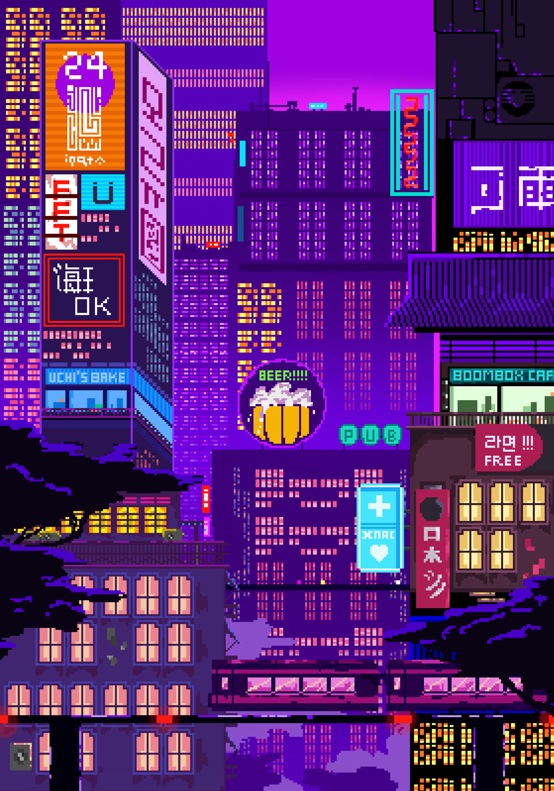 ArtStation - Midnight Cityscape
