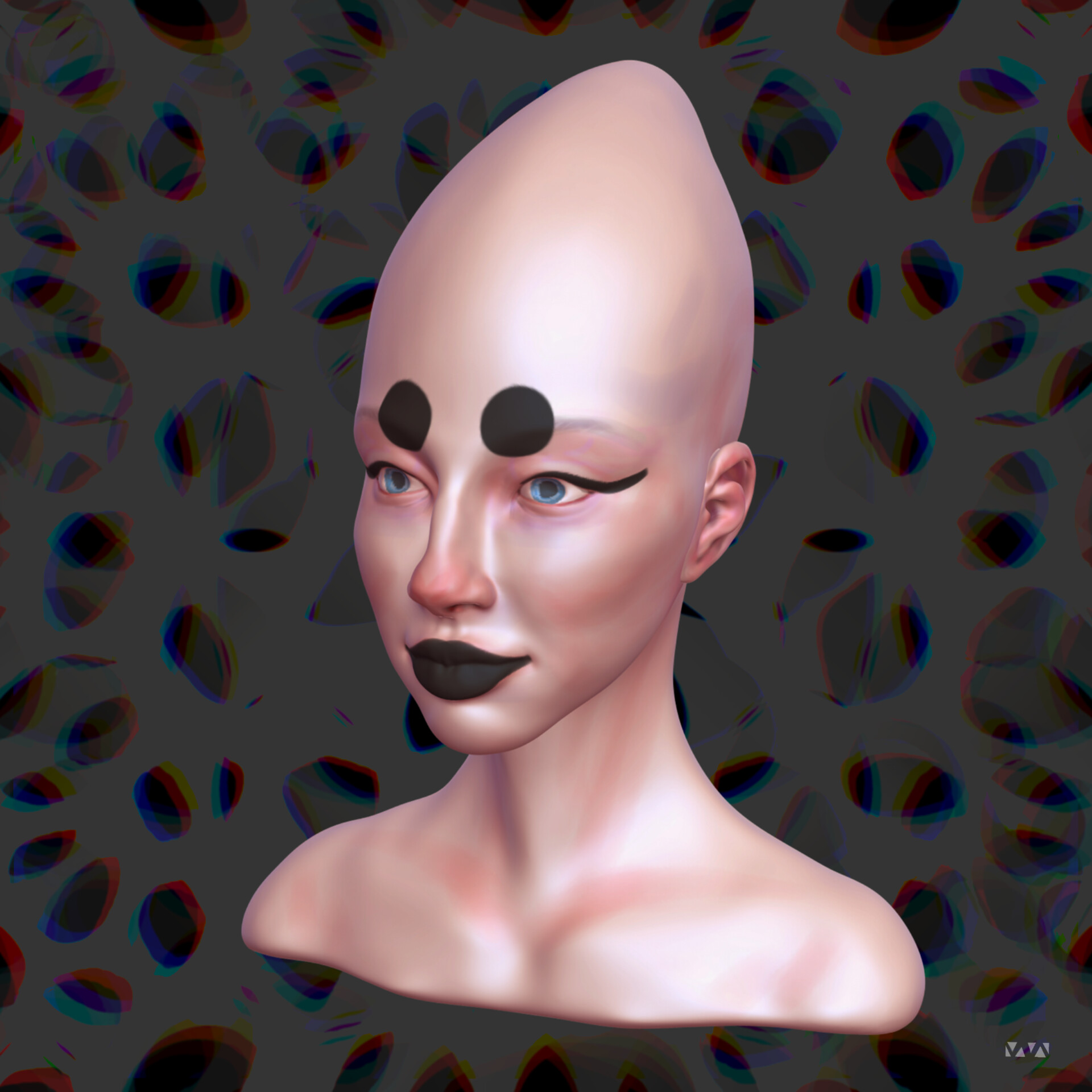 ArtStation - Elongated Skull Future Humans, image size:1920x1920