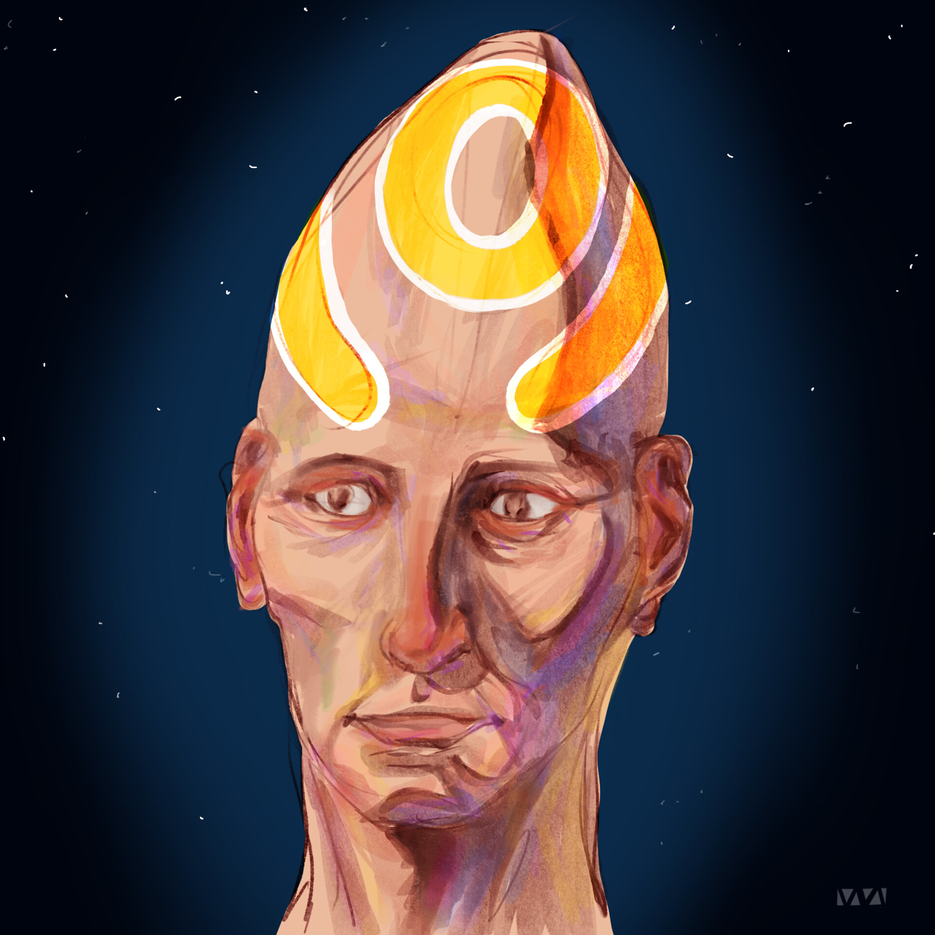 ArtStation - Elongated Skull Future Humans, image size:1920x1920