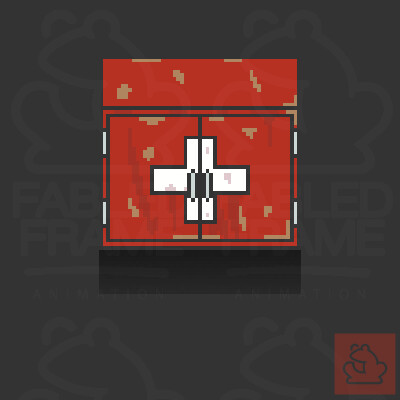 First Aid Cabinet Animated Game Asset