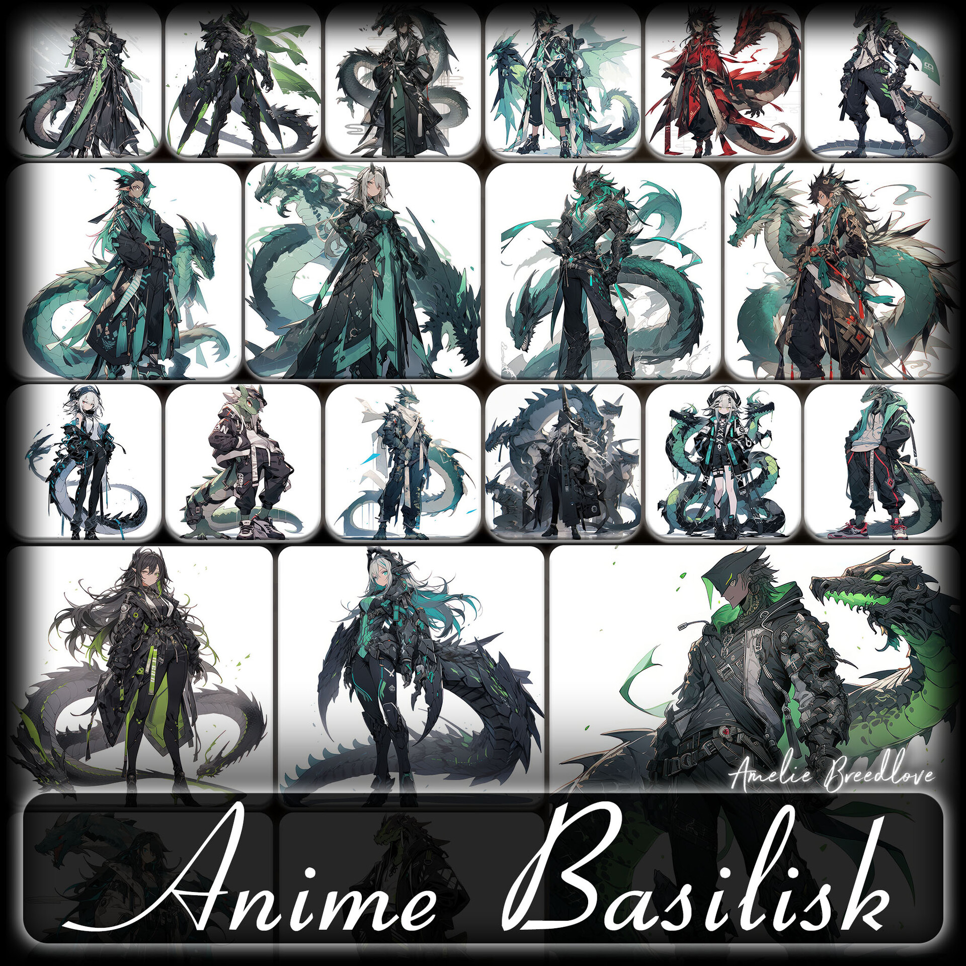 ArtStation - 200 Anime Basilisk (Full Body) Reference Pack | 4K | v.2
