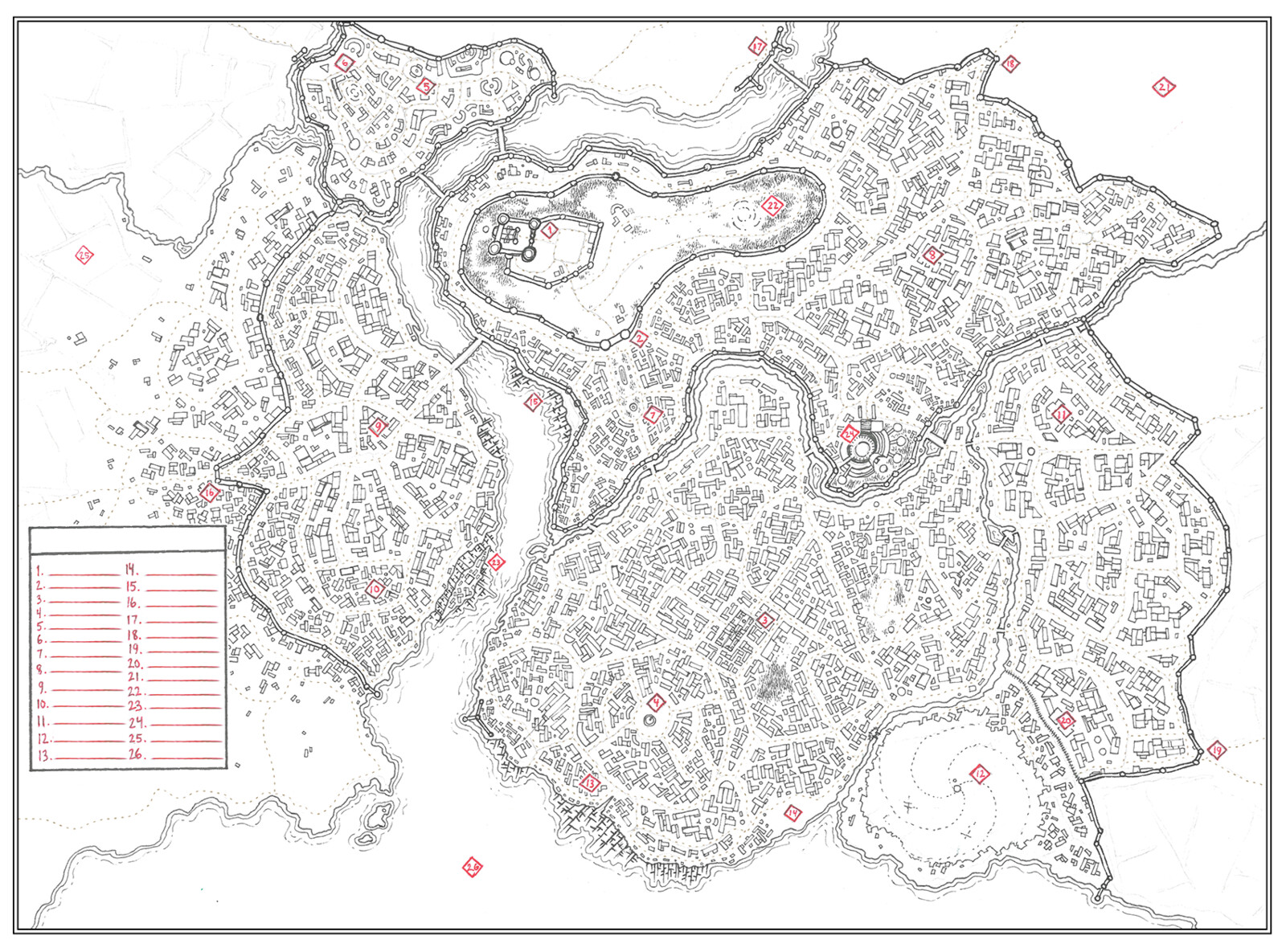 Fill-In the City Map