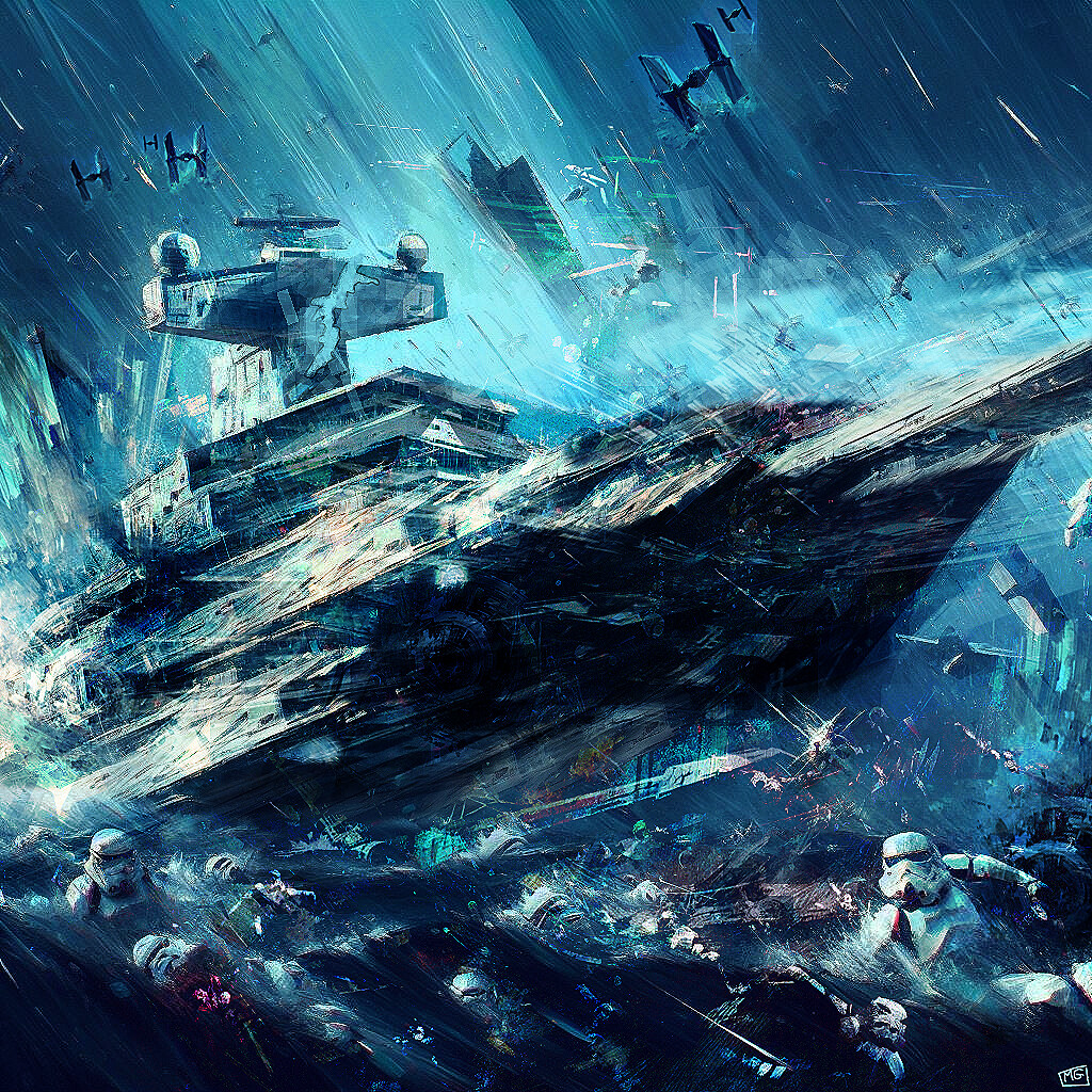 Star Wars - Crashing Star Destroyer