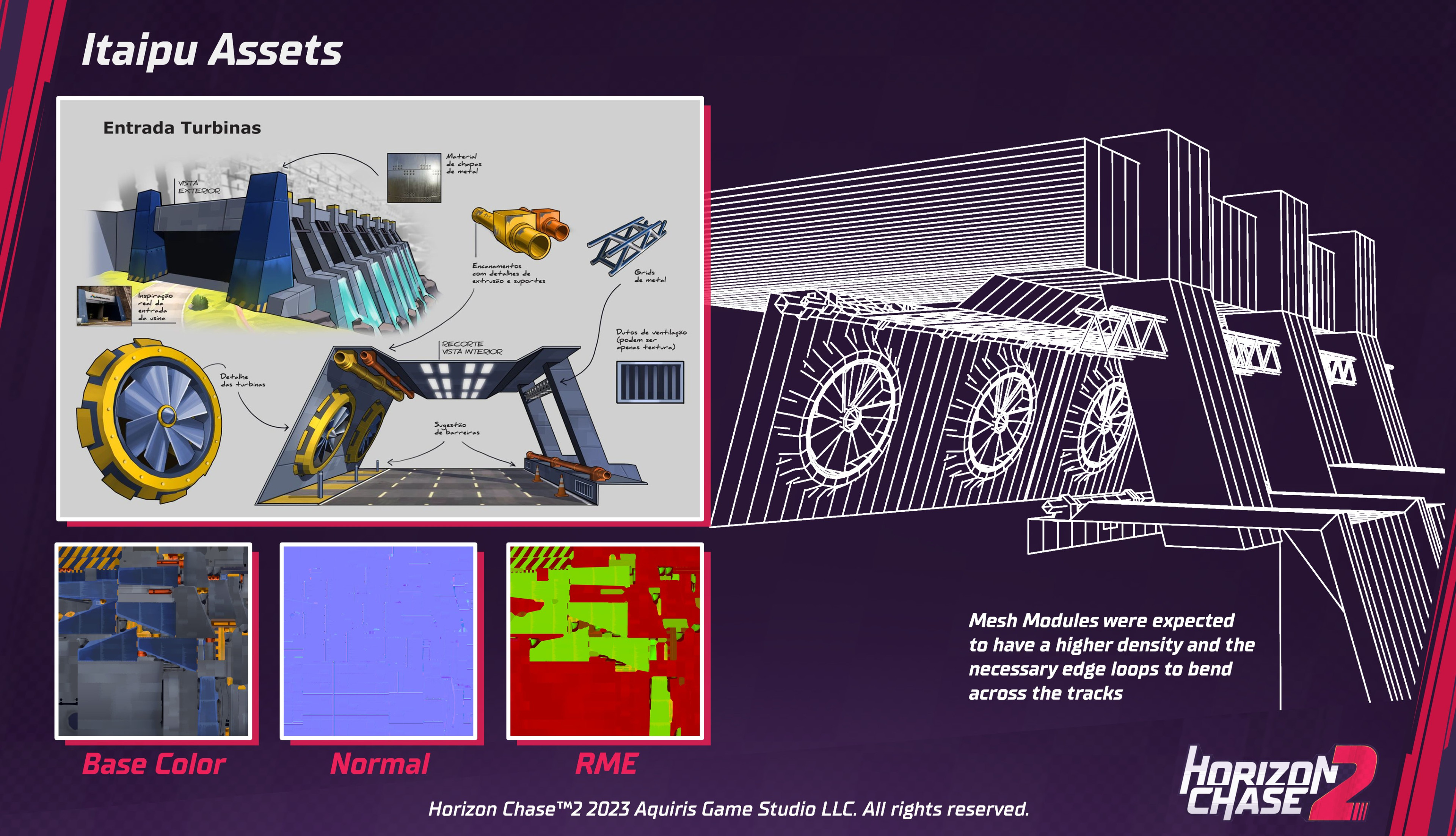 Concept, Maps and Modular Pieces - Internal view - Wireframe