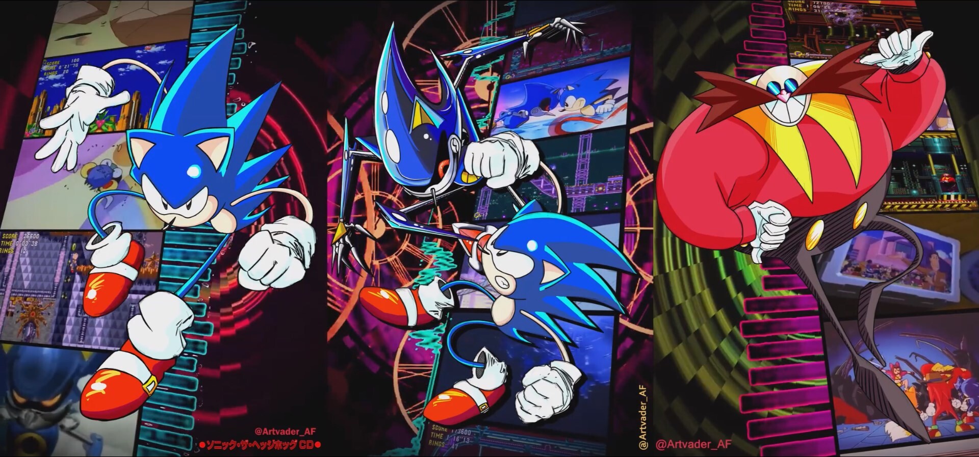 ArtStation - Majin Sonic 3D - Sonic CD Easter Egg Screen Reimagined