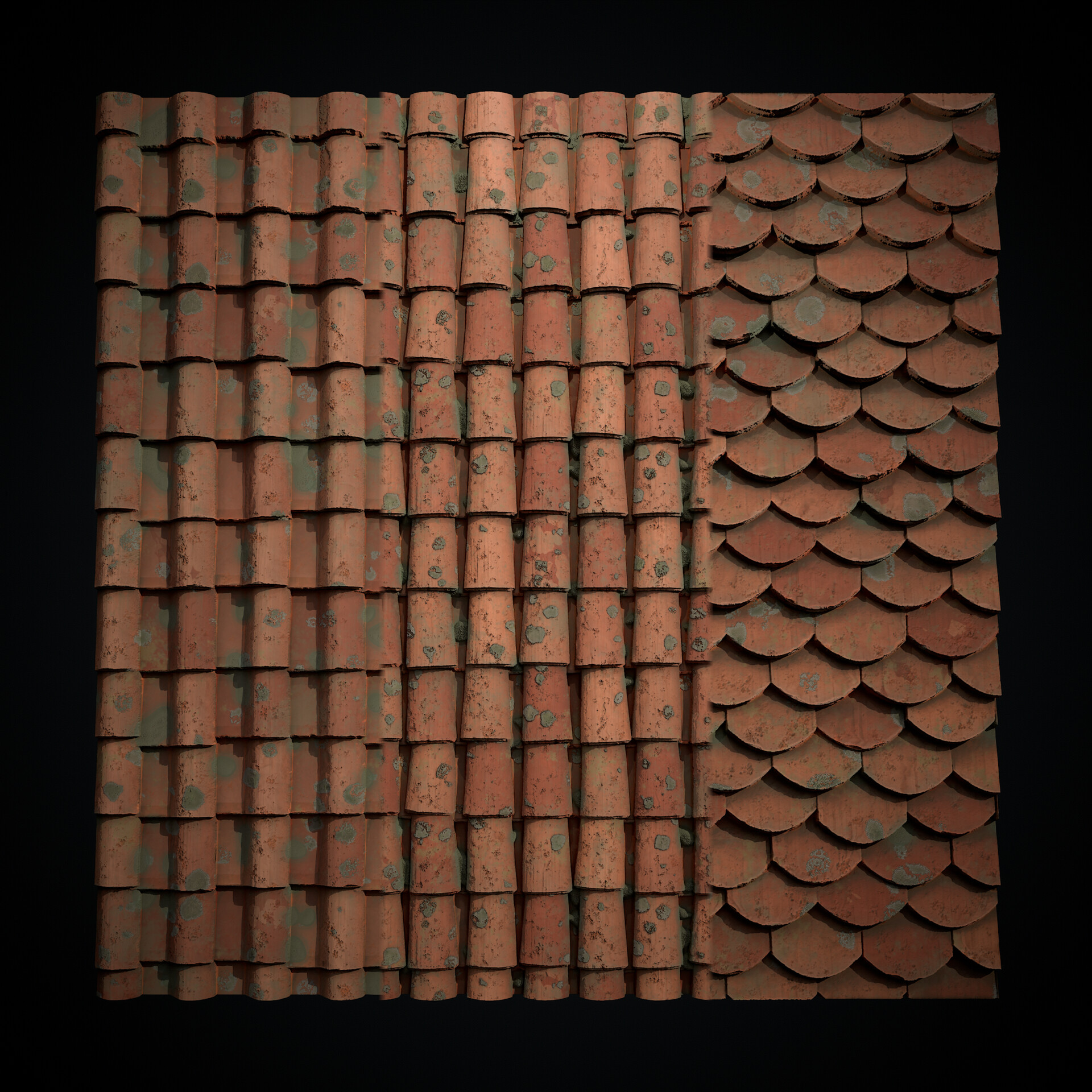 HuangJuanLr - Teracotta Roof Tile Mossy