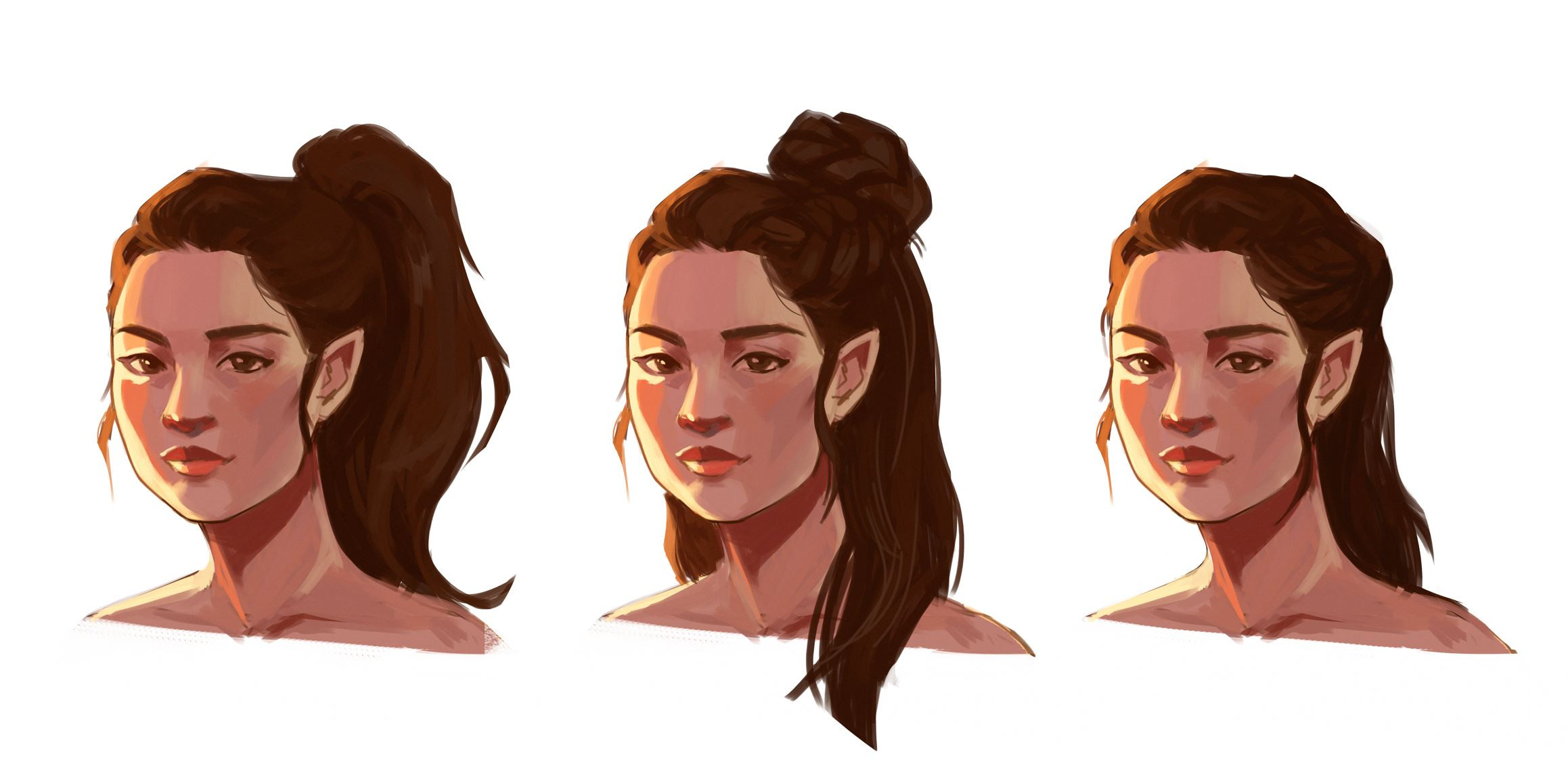 Hair Iterations for a personal project