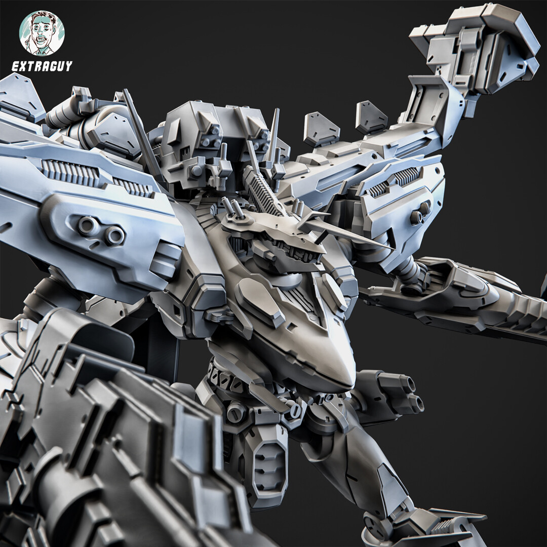 ArtStation - Armored Core 4 Answer - White Glint & V.O.B.
