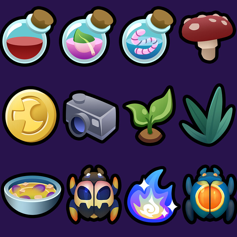 Icons and UI of Moonlight Peaks