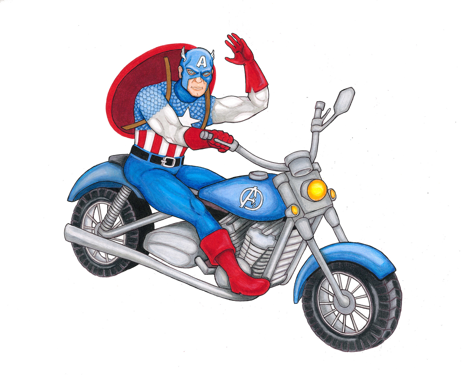 Sac captain america moto online