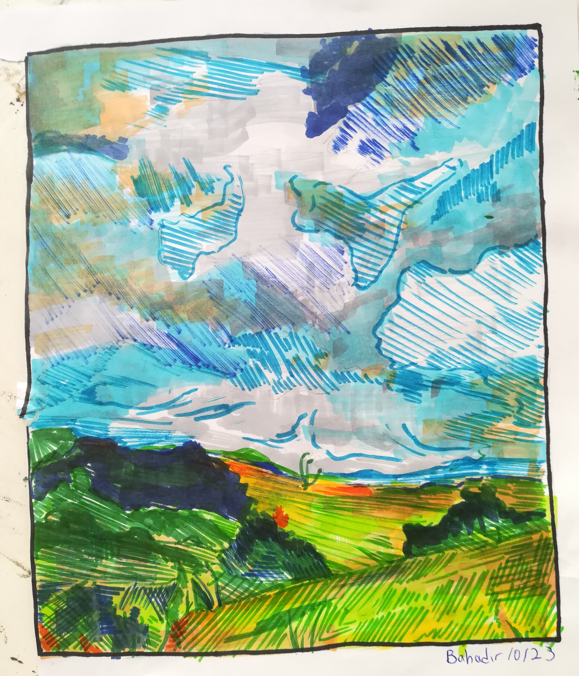 Traditional drawing by Bahadır Atcı