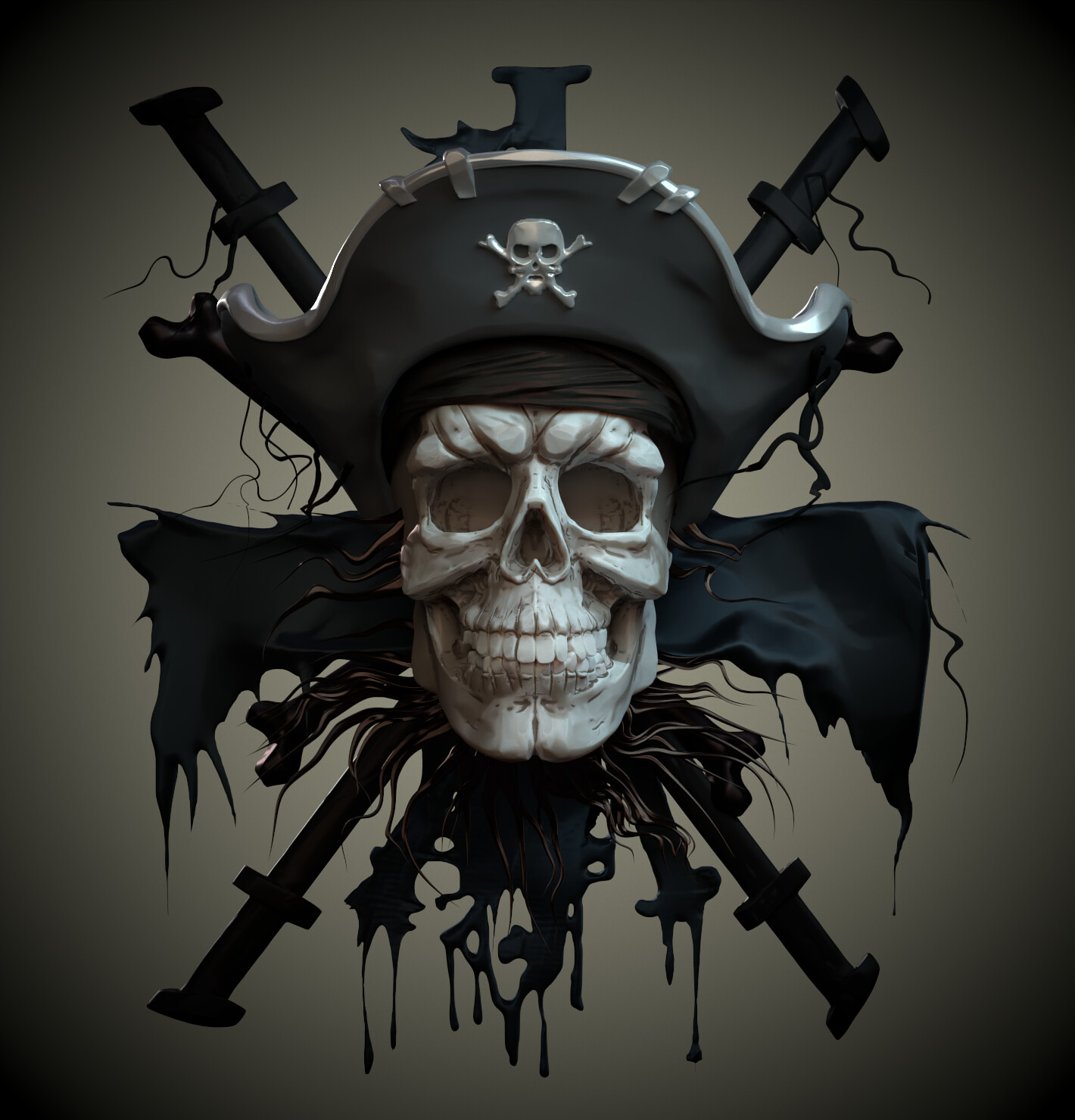 ArtStation - Pirate skull