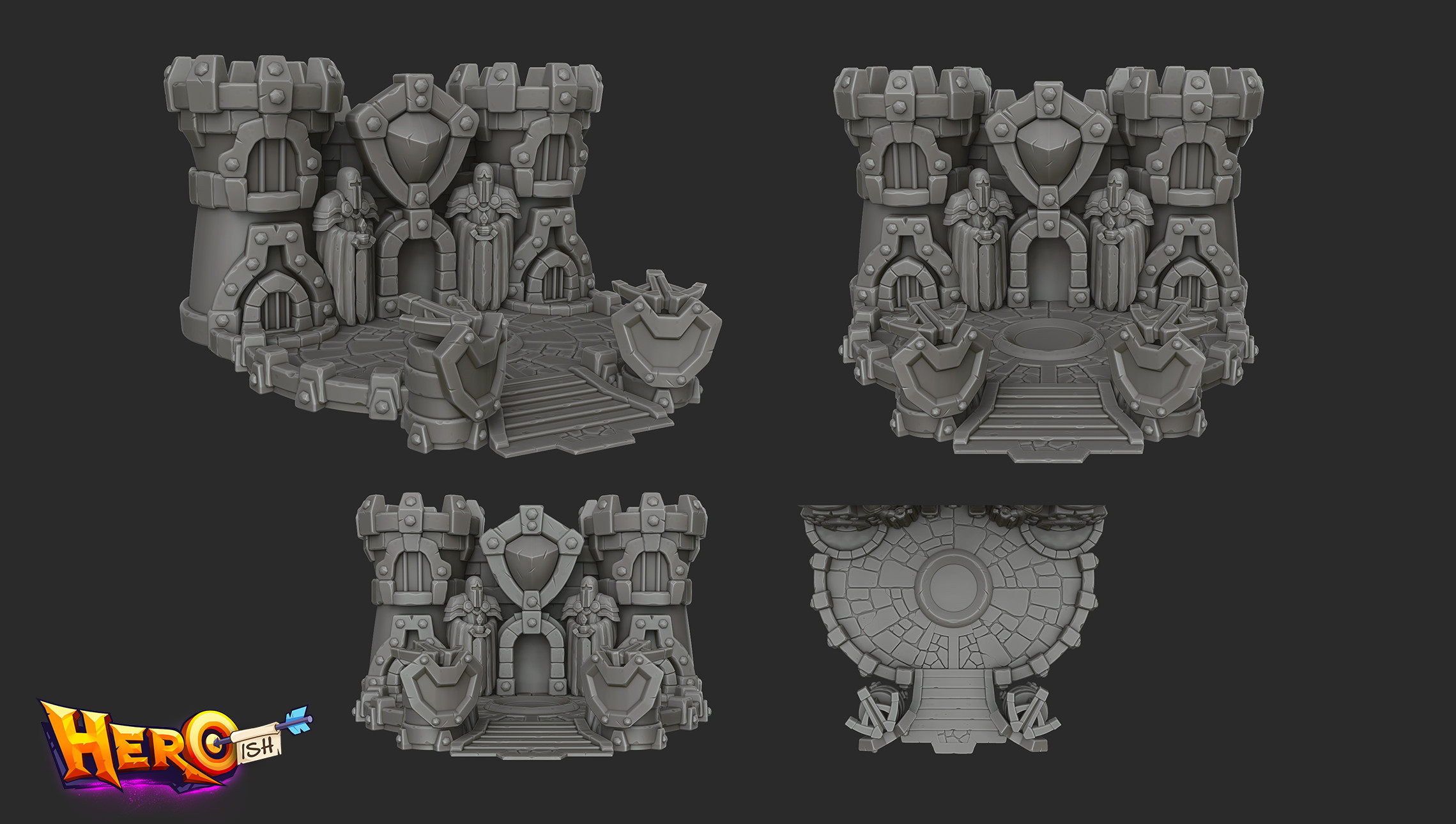 One of the first assets I created on the project while we were trying to nail down the style. It ended up being unused in the final product due to game design changes, but it remained one of my favorite sculpts throughout the project. 