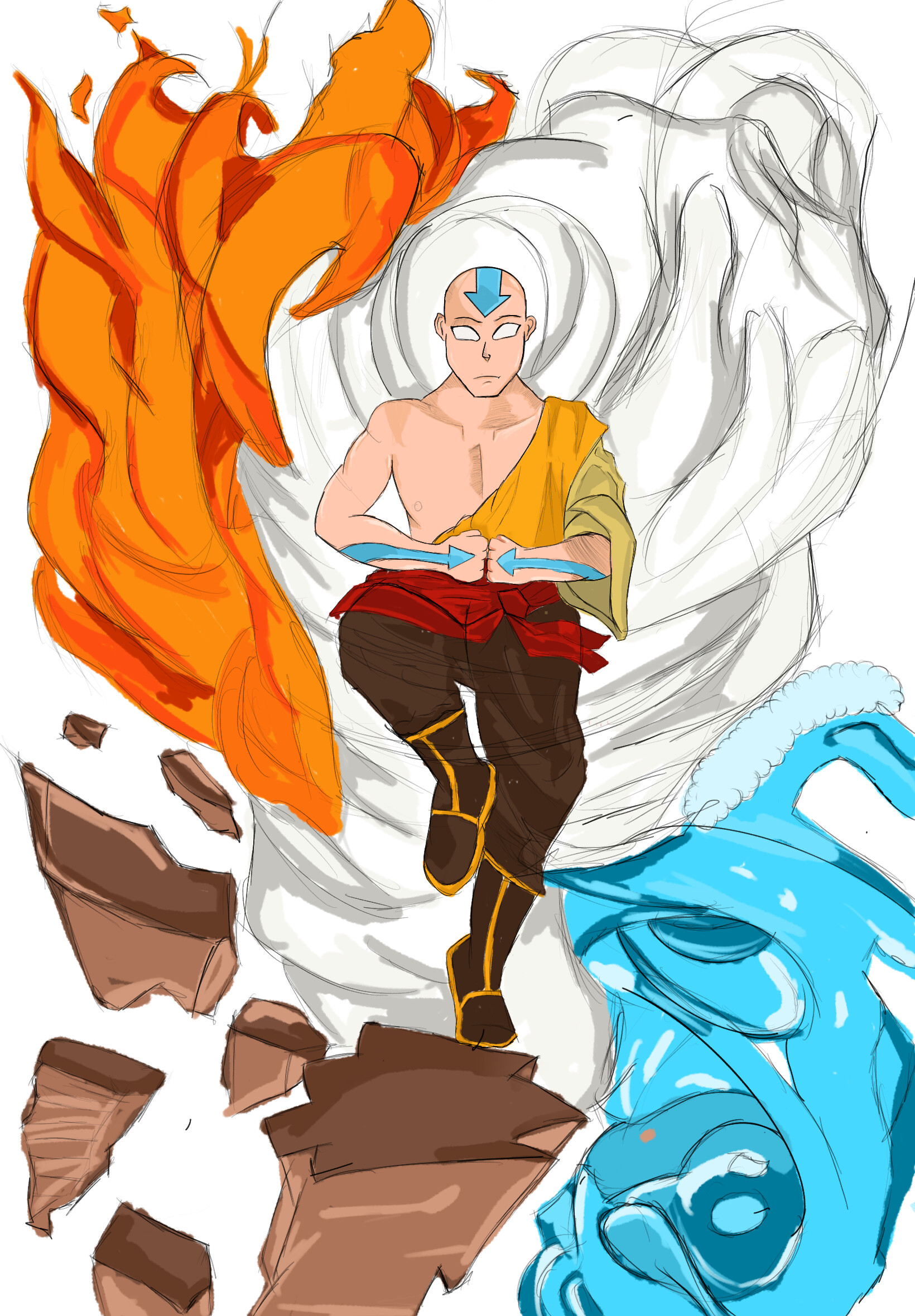 ArtStation - Aang in Avatar State