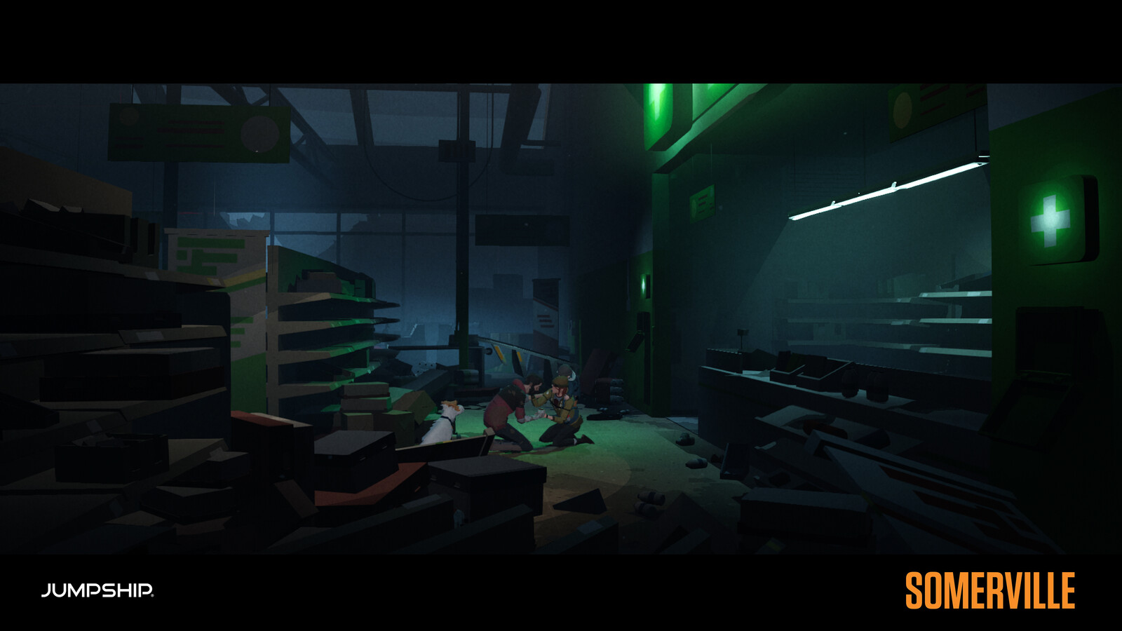 Supermarket model, modular assets, set dressing, additional props, lighting