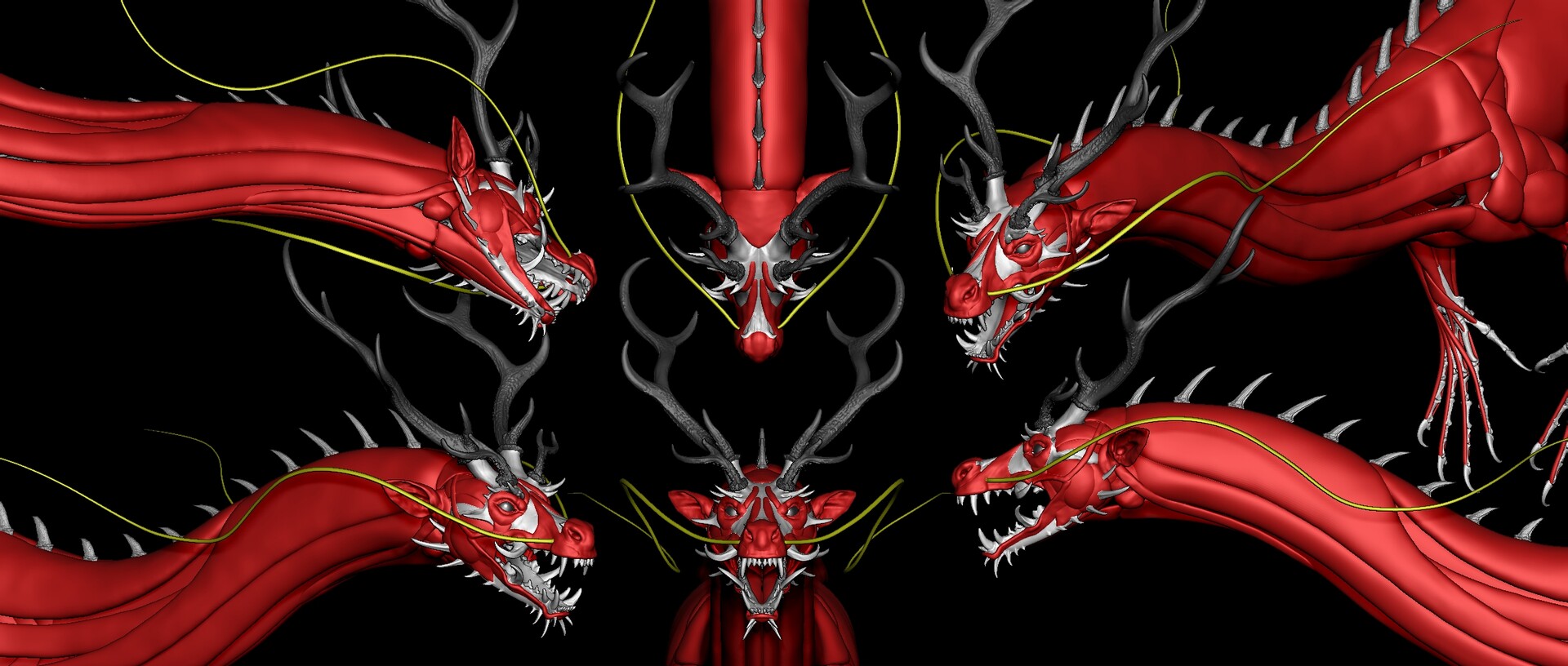 ArtStation - Eastern dragon's muscle-OVER 东方龙解剖-完成