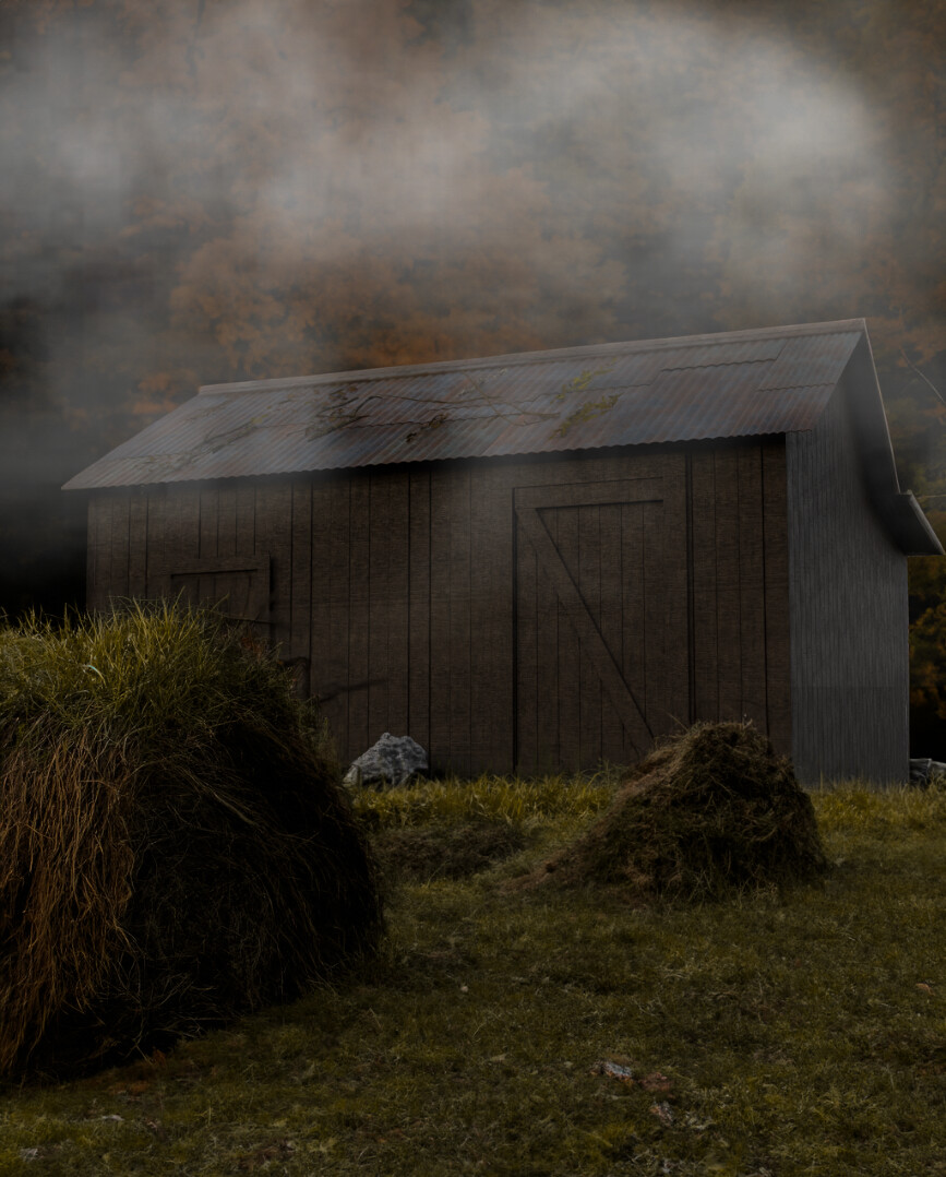 realistic log cabin