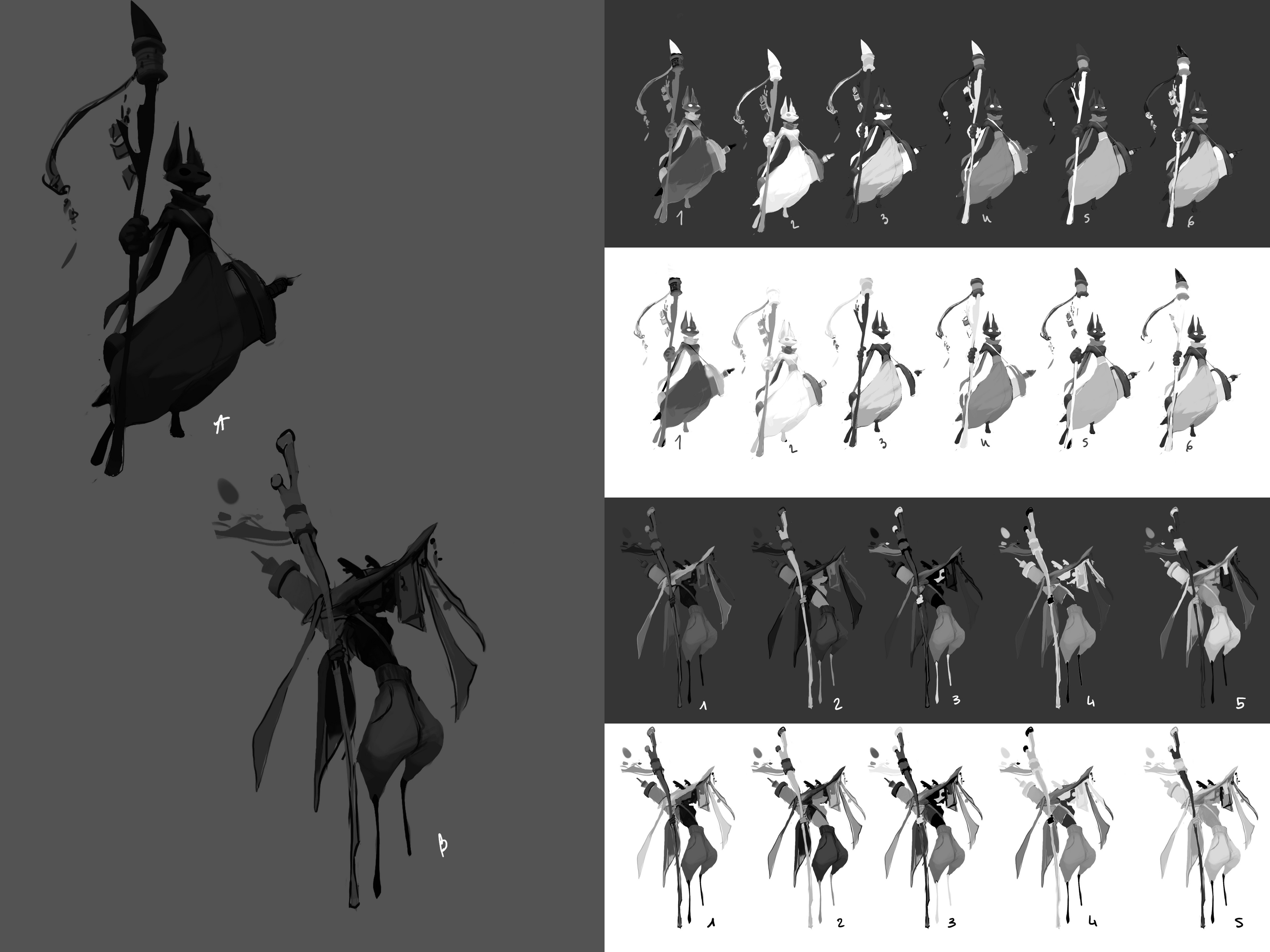 Playable character early sketches