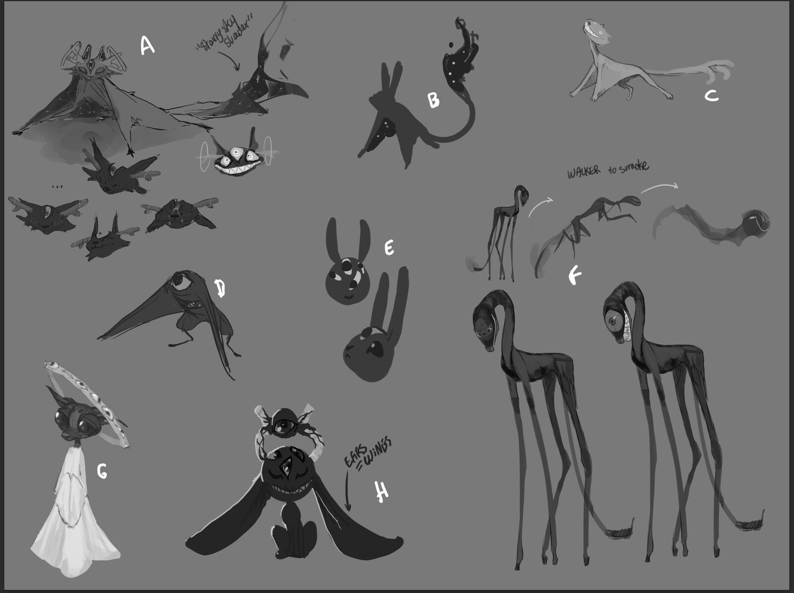 Creature early sketches