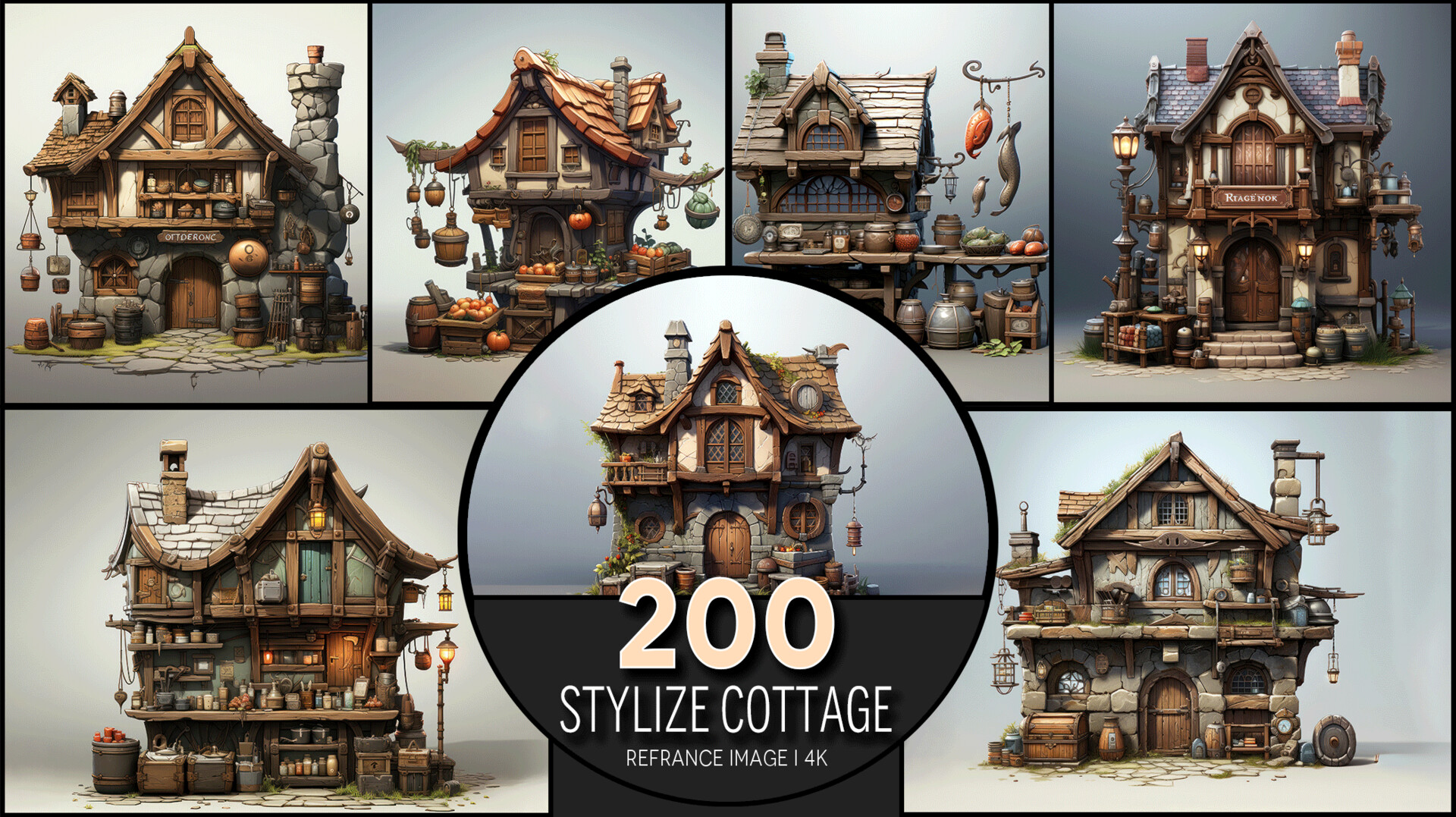 Pixel Ref - Stylize Cottage 4K Reference/Concept Images