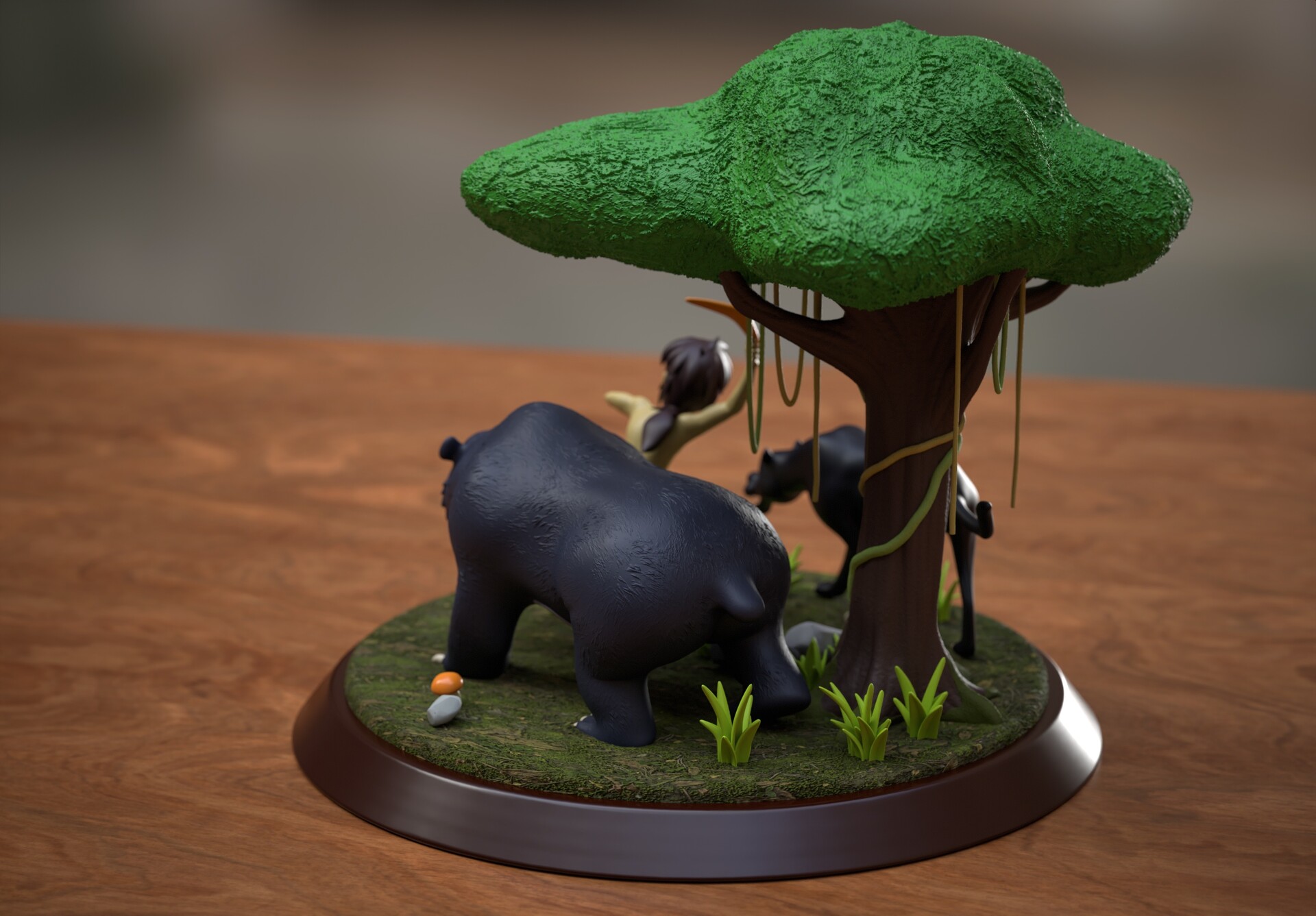 karim Ben Mansour The Jungle Book Diorama 3D Print