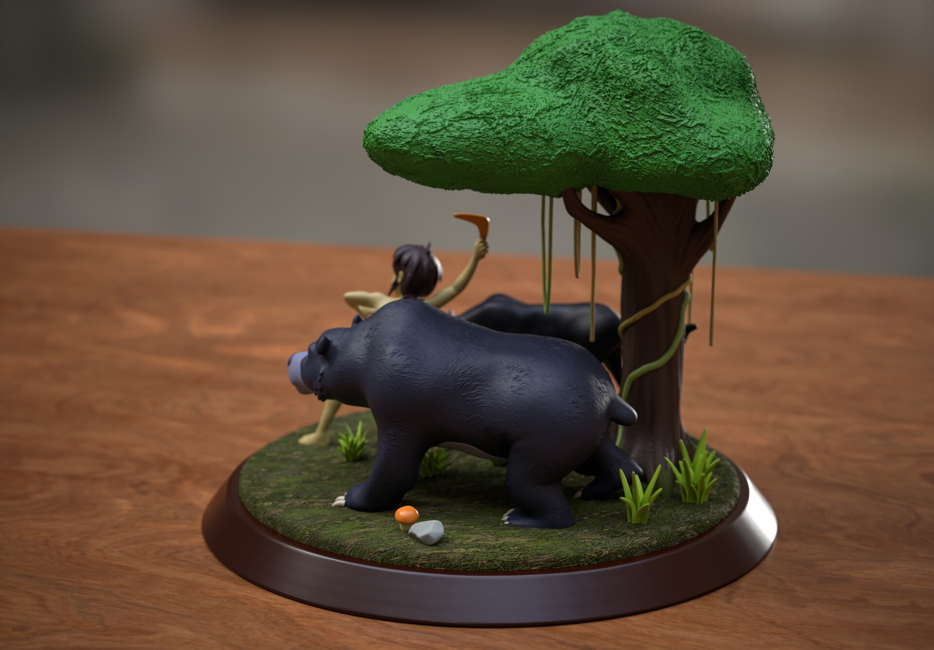 karim Ben Mansour The Jungle Book Diorama 3D Print