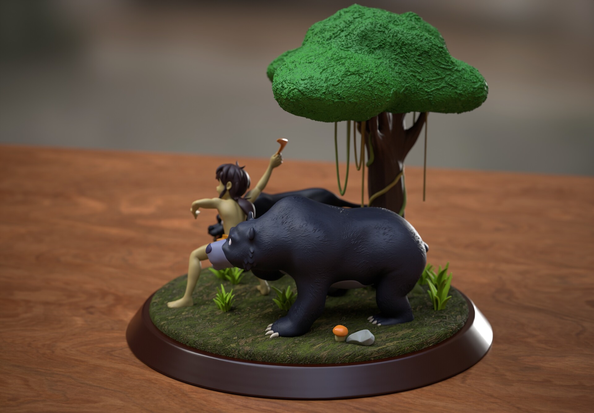 karim Ben Mansour The Jungle Book Diorama 3D Print