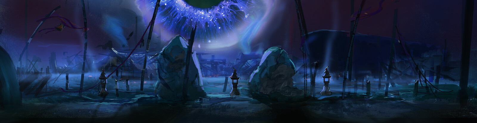 atmospheric sketch for the trird stage (Boss stage)
