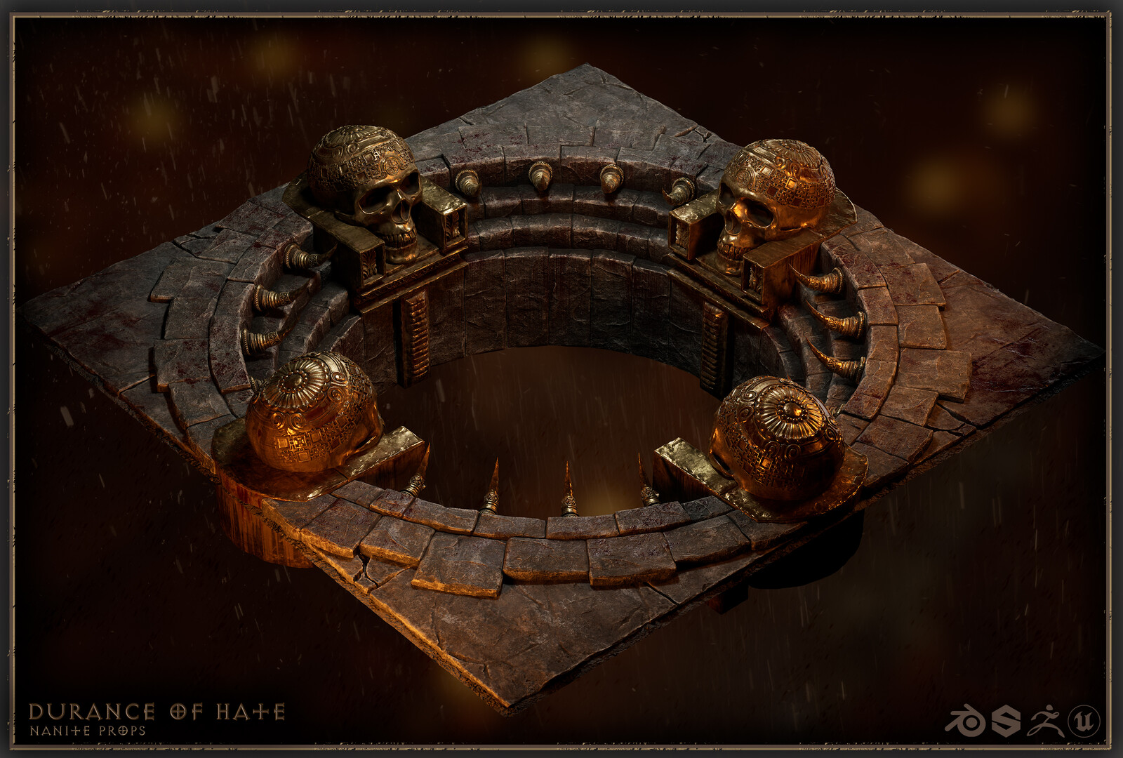 Skulls and spikes are copied from different set.