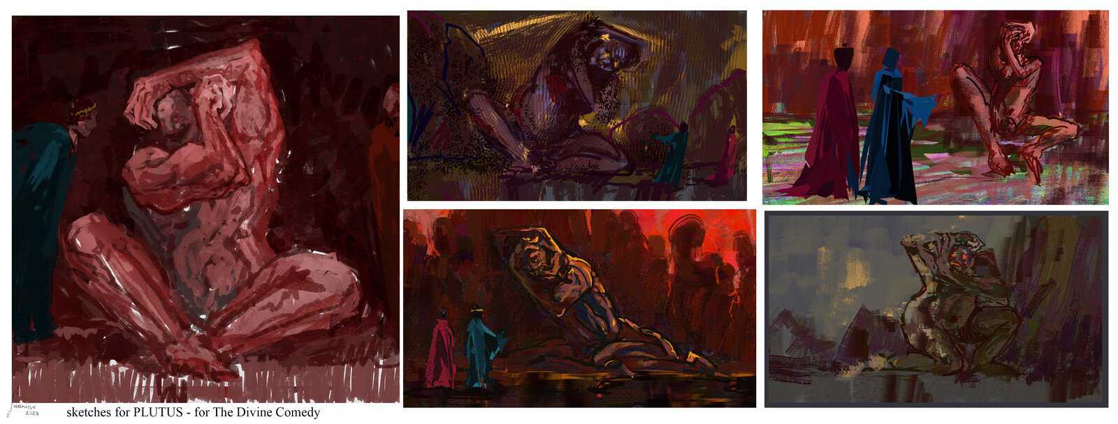 i used HEAVYPAINT painting software to explore some sketches here.  It is exceptionally good!