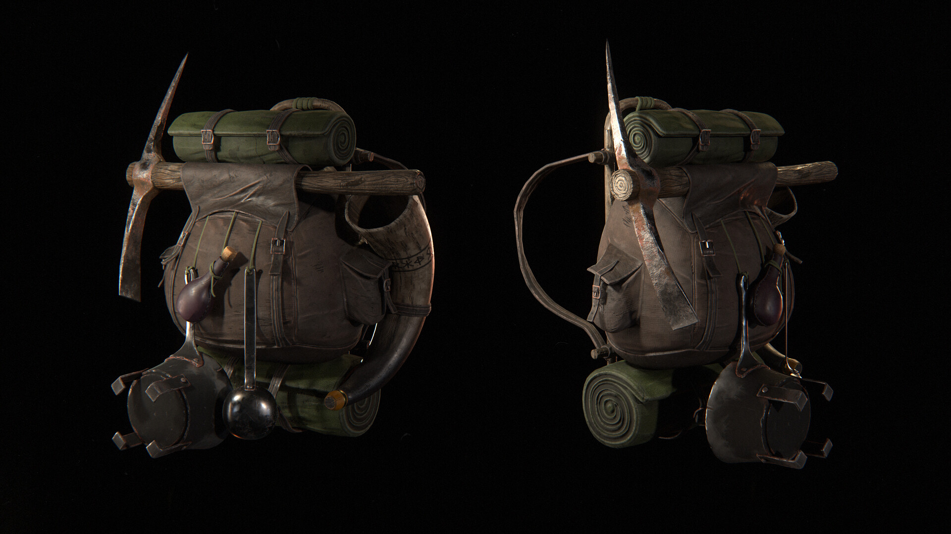 Medieval survival backpack