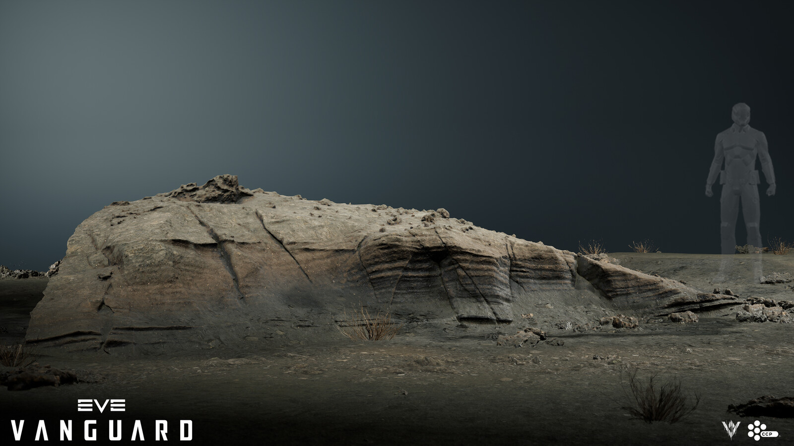 A medium sized, open-meshed, photogrammetry ridge.