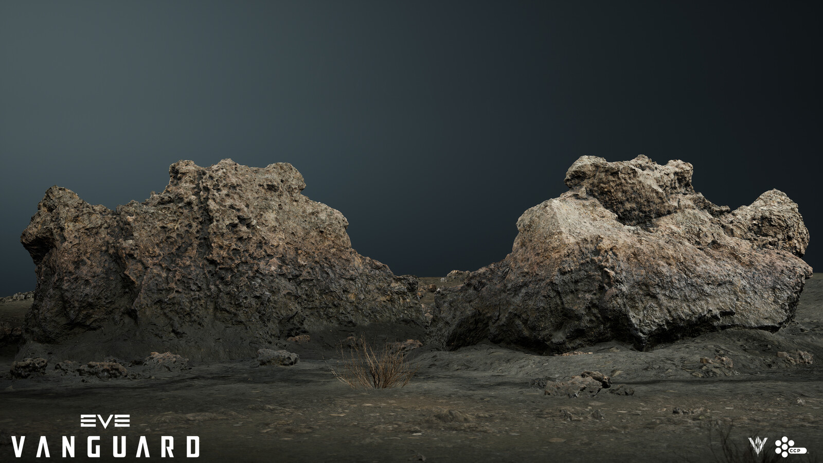 A medium sized, open-meshed, photogrammetry rock.