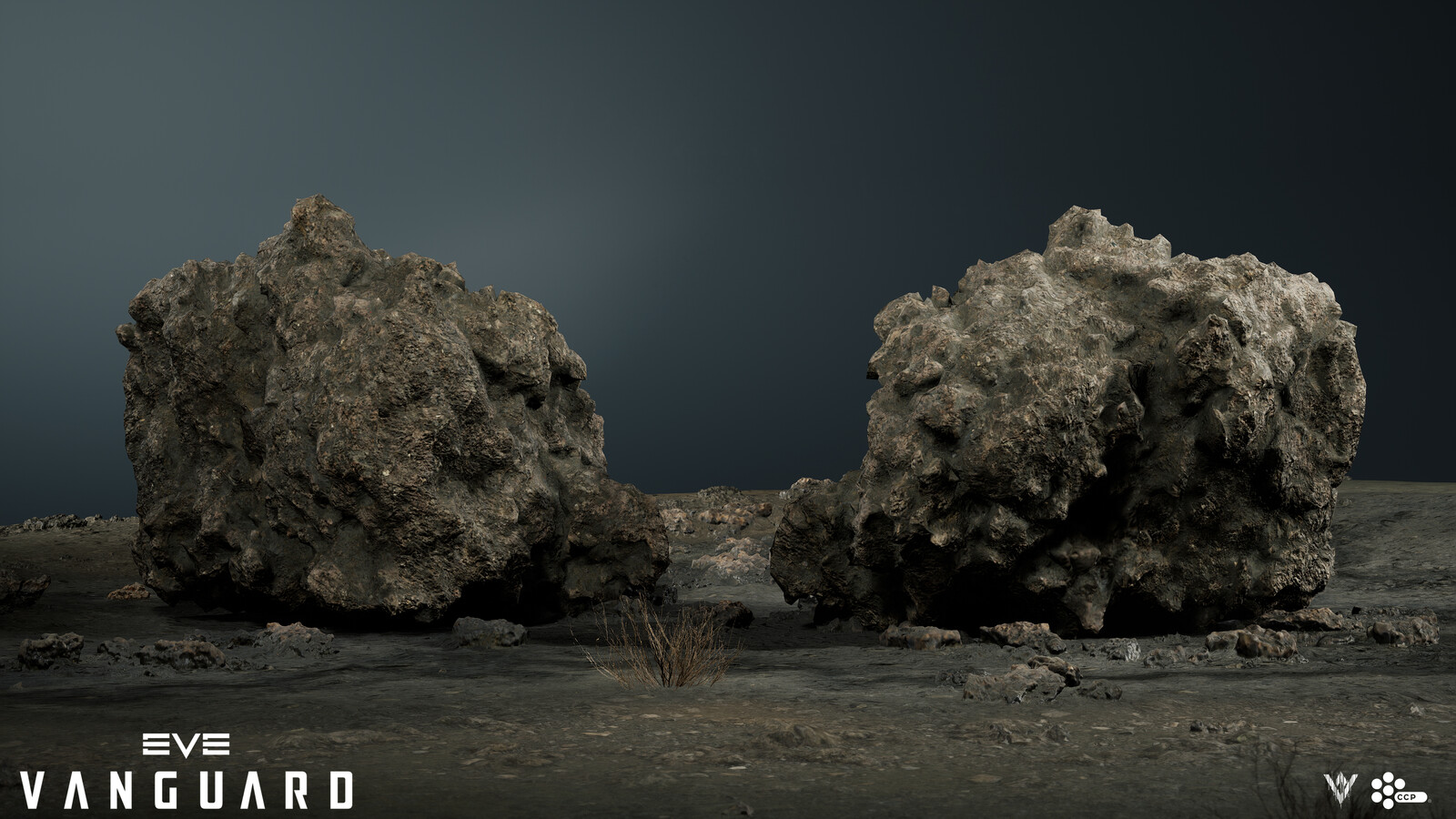 A medium sized, closed-mesh, photogrammetry rock.