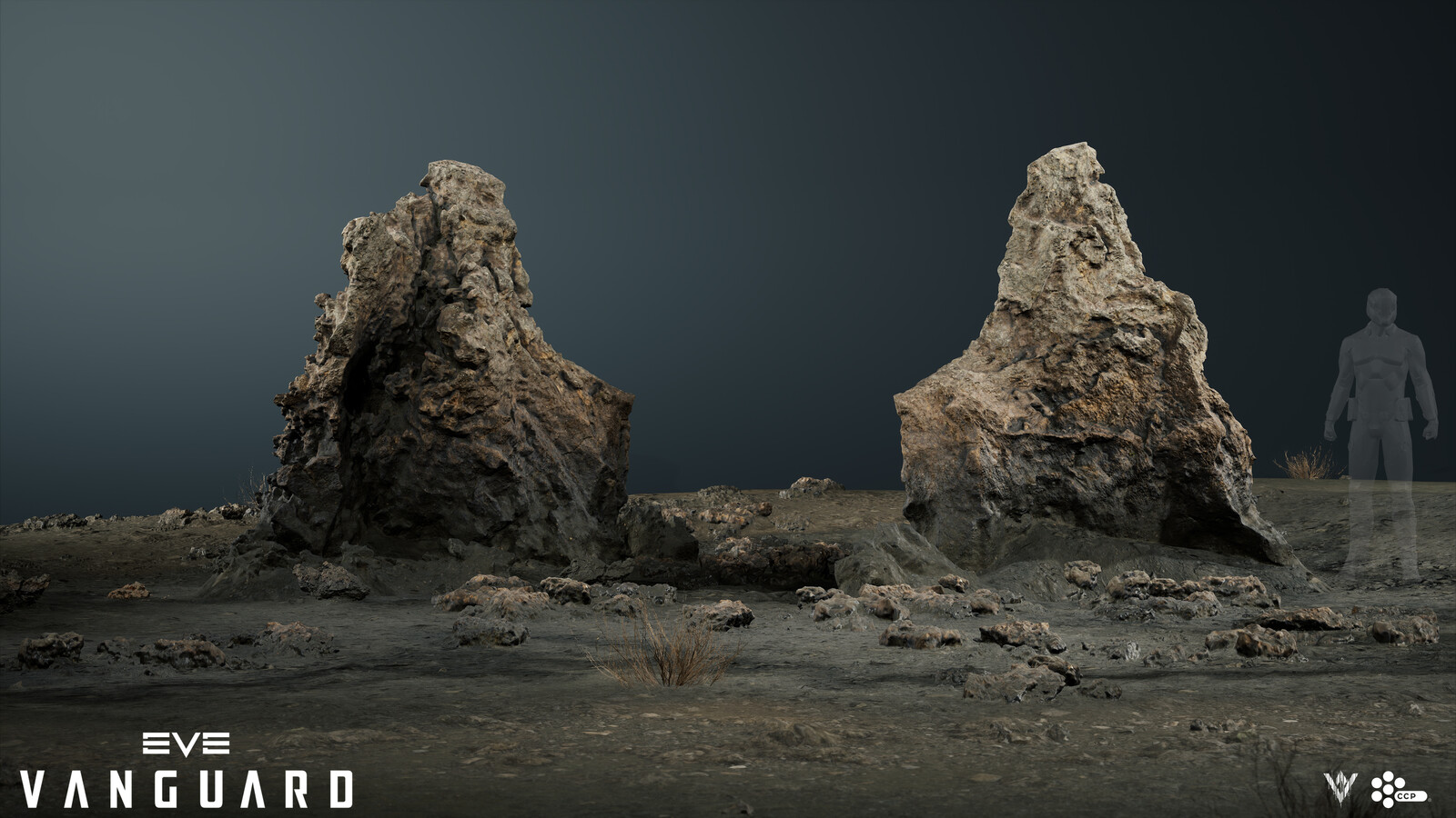 A medium sized, open-meshed, photogrammetry rock.