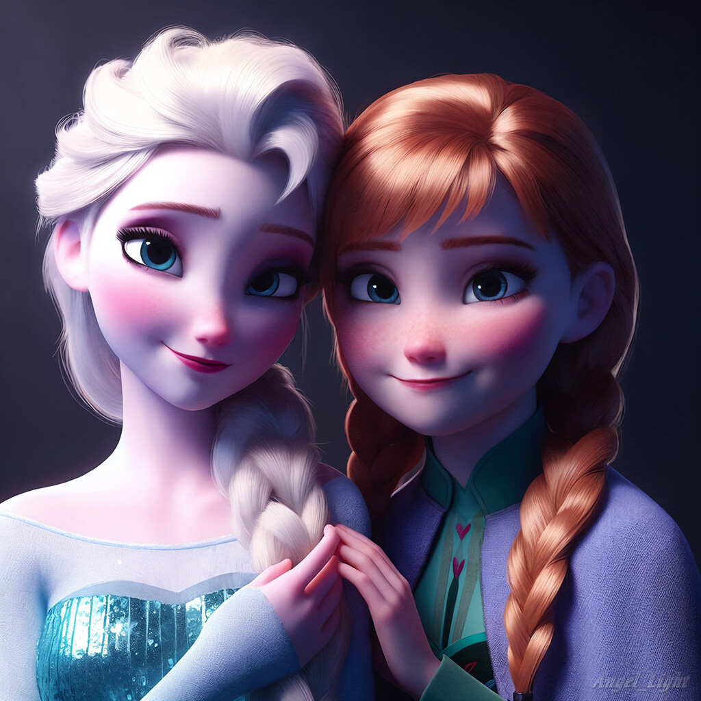 ArtStation - Elsa and Anna