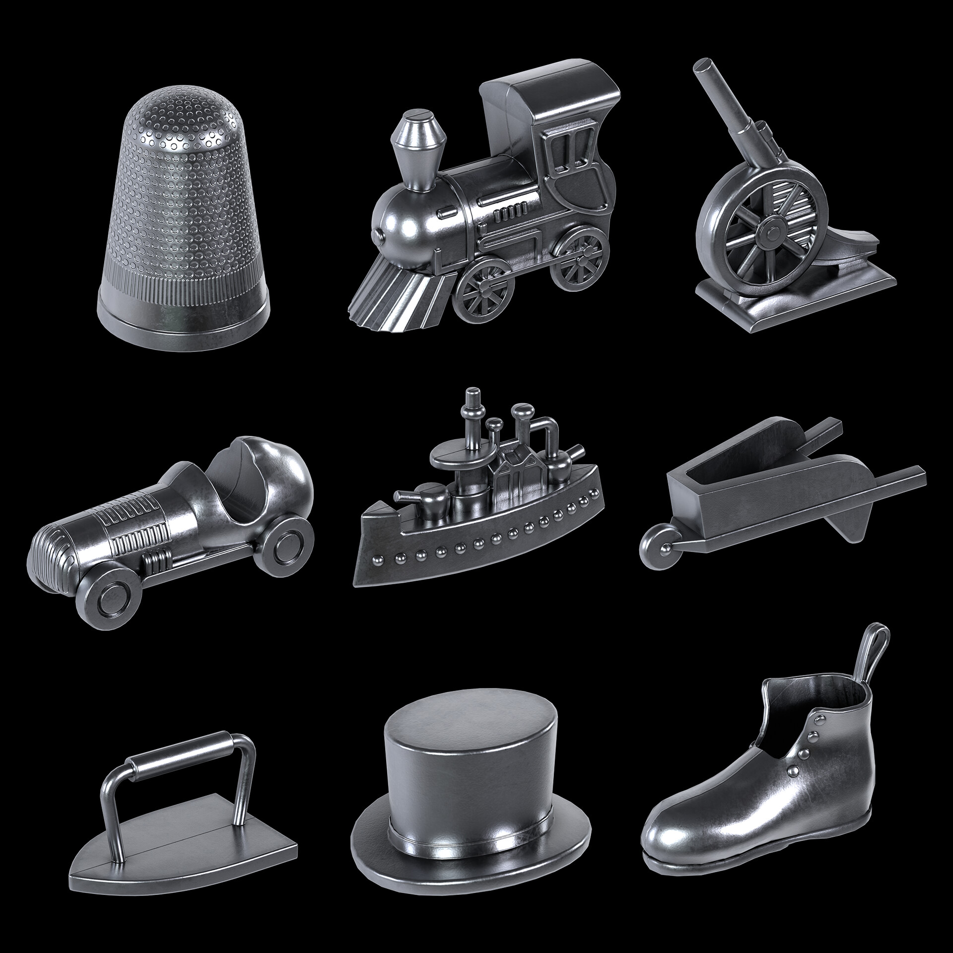 ArtStation Monopoly Pieces