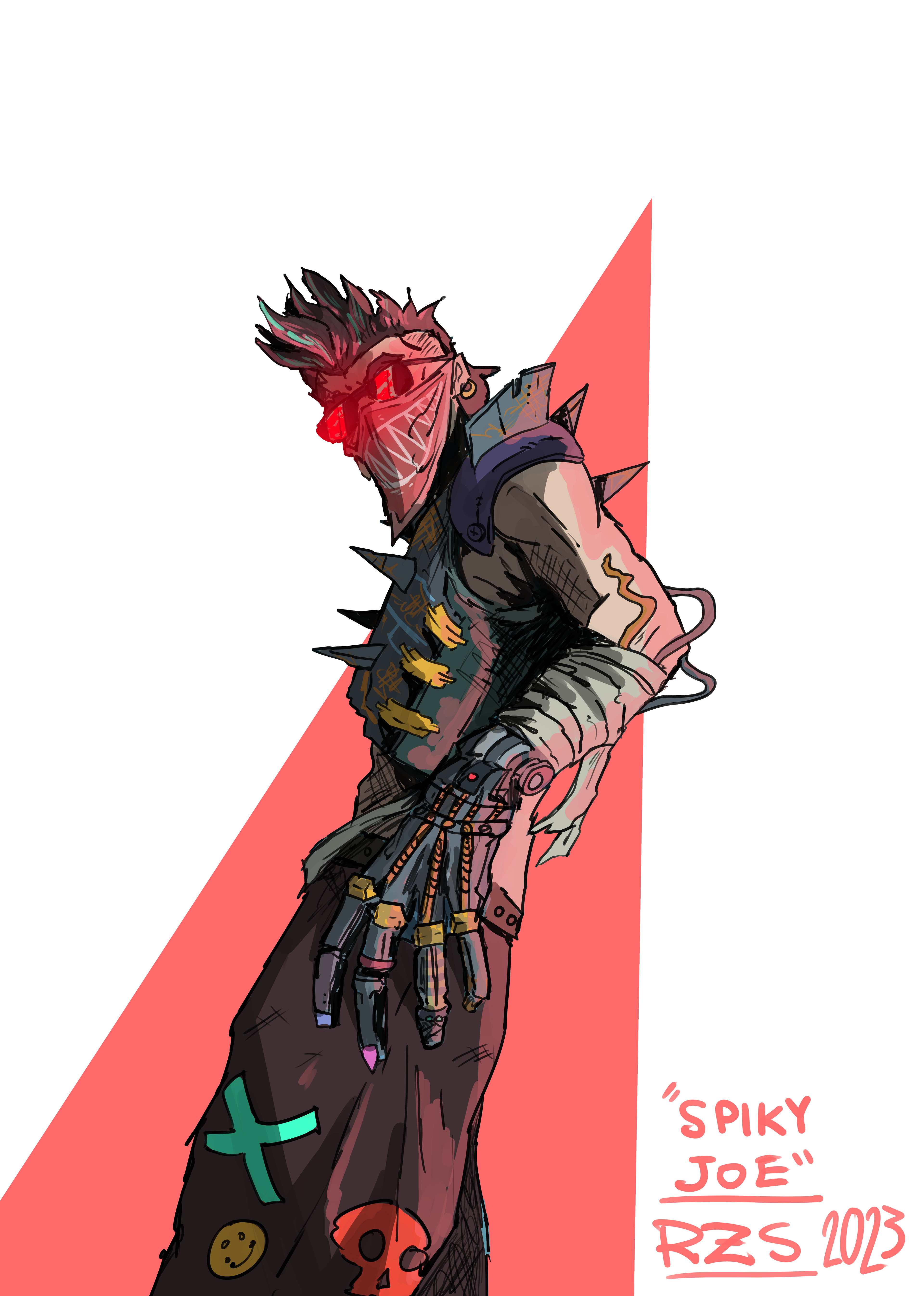 Spiky Joe, contender of @ant.draw 's Fight Night competition on Instagram.