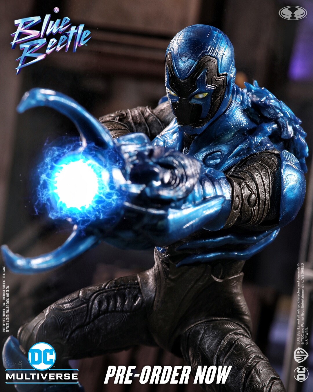 Blue Beetle - I primarily helped with engineering, articulation and factory preparation work. The blaster is pretty cool because you can swap it off his forearm for a normal forearm. It was fun to make :)